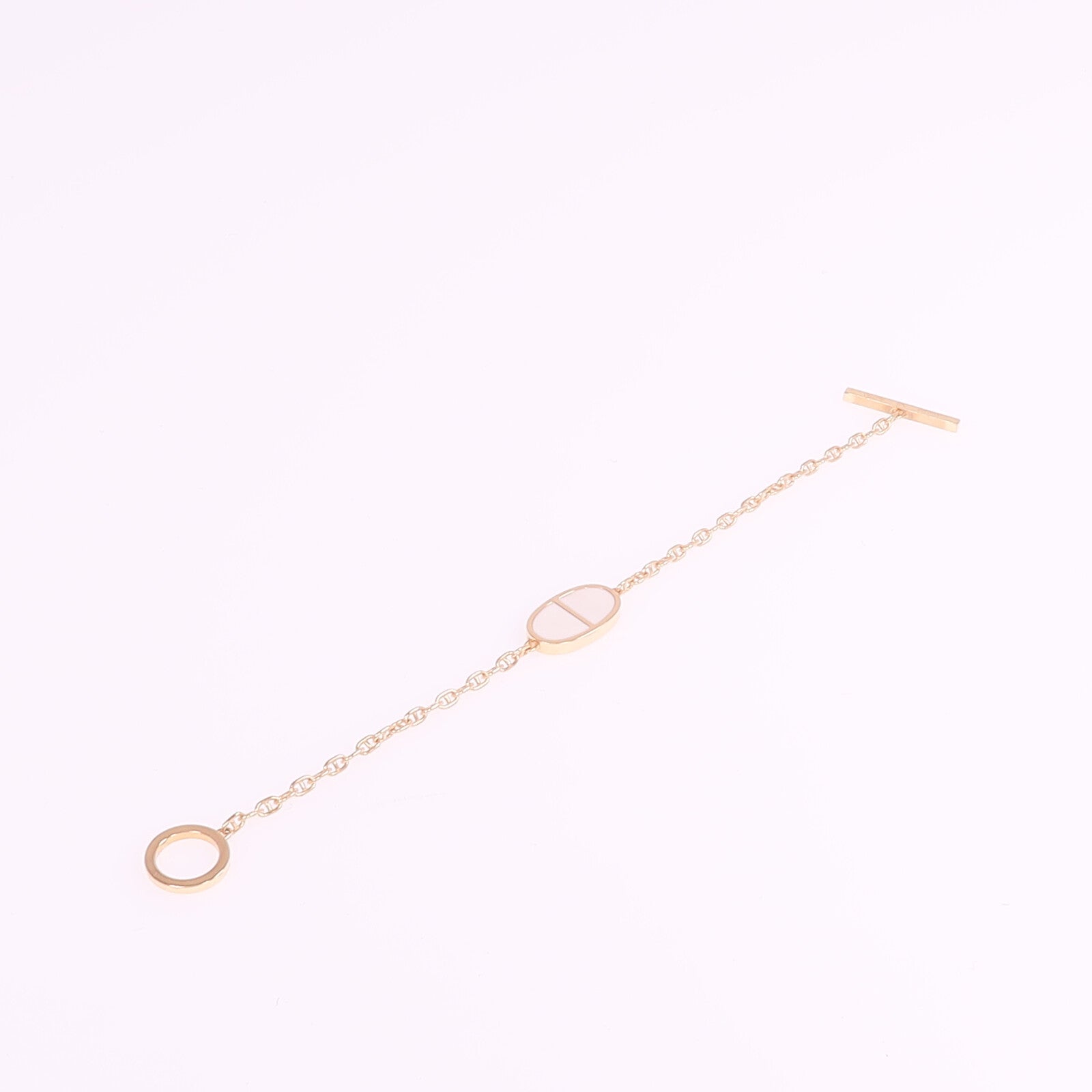 HERMES 【激減優惠】18K玫瑰金/陶瓷Chaine d'ancre Verso Bracelet手鏈