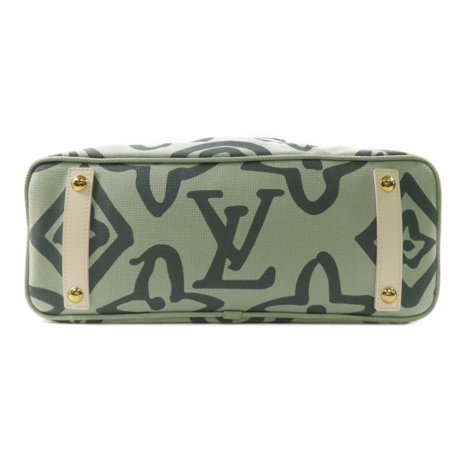 LOUIS VUITTON 帆布/皮革Tahitienne PM金扣肩背袋