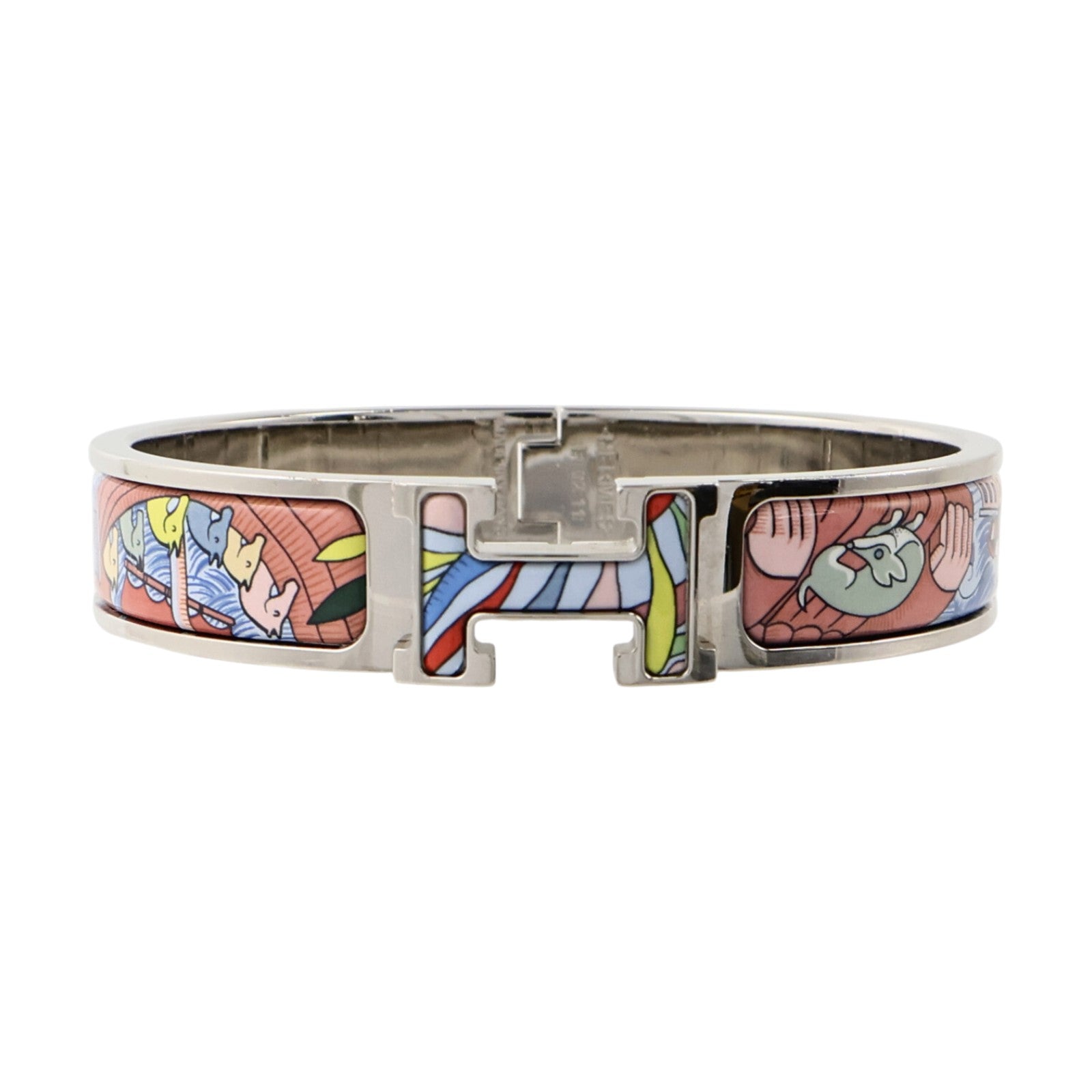 HERMES 金屬/琺瑯Clic H Bangle手鐲