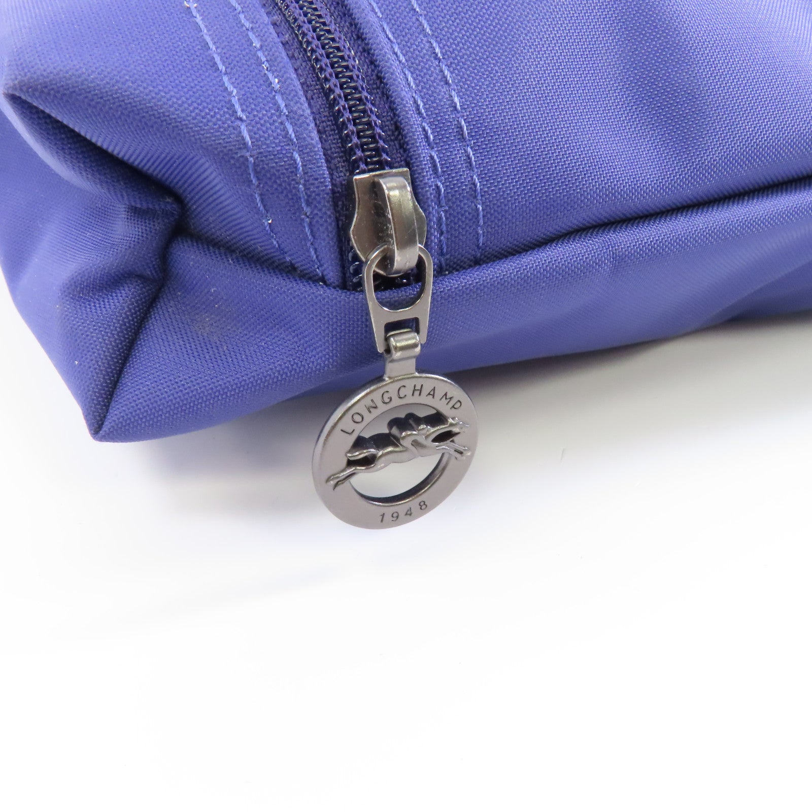Longchamp 尼龍/皮革Handbag手挽袋紫色/啡色