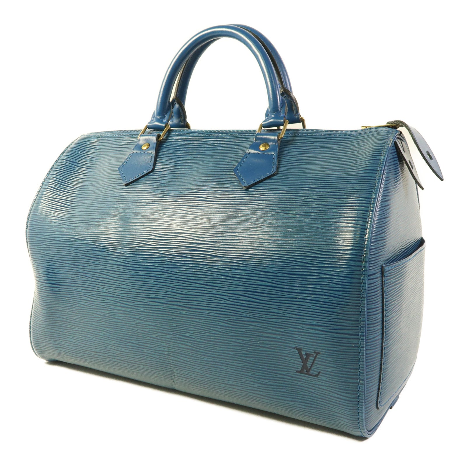 LOUIS VUITTON LV GHW Speedy 30 Handbag M43005 Epi Blue