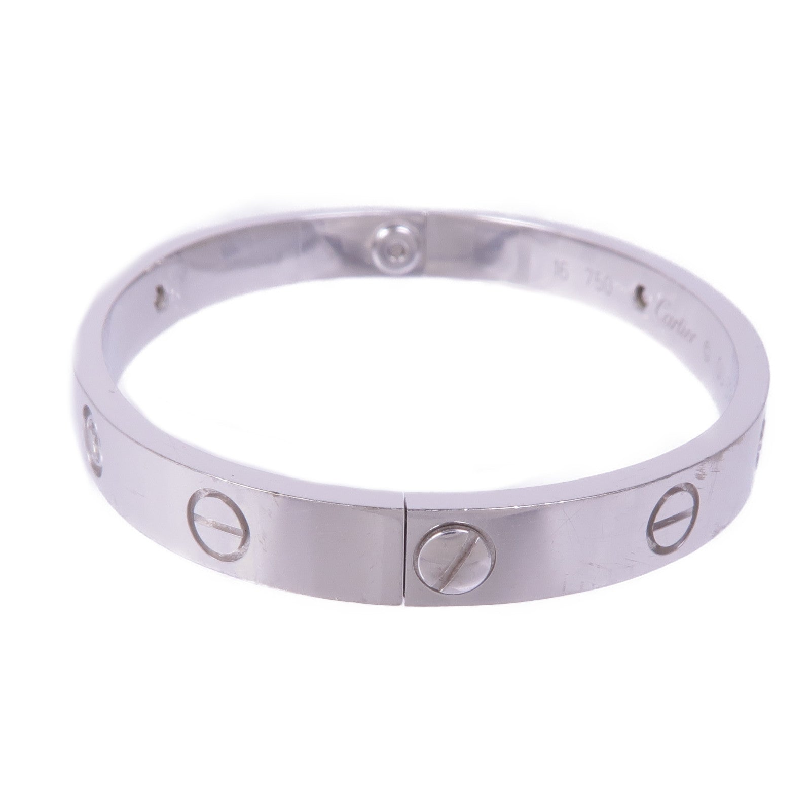 CARTIER 18K白金Love Bracelet 4D手鐲Cartier#16