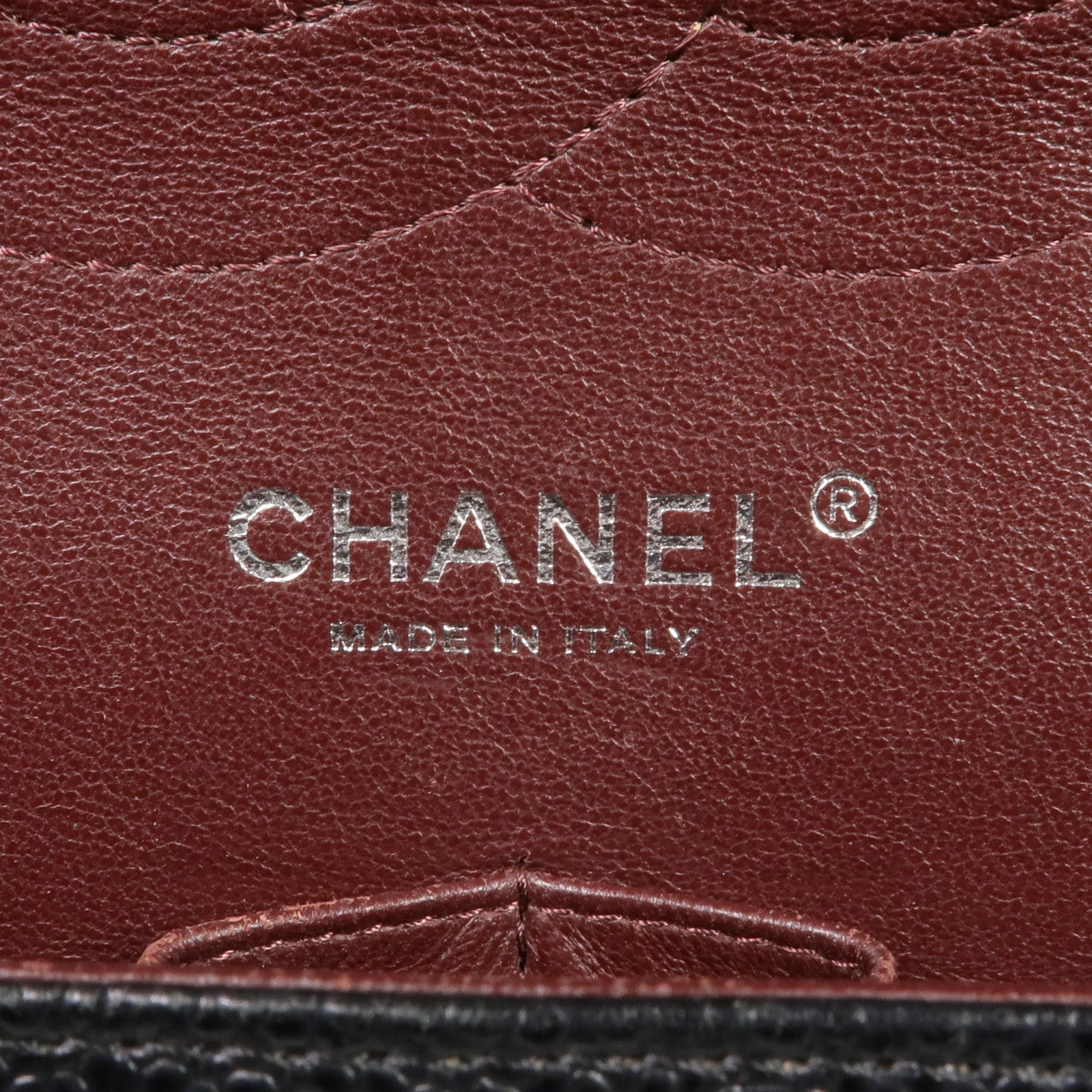 CHANEL 牛皮皮革Large Classic銀扣鏈帶肩背袋