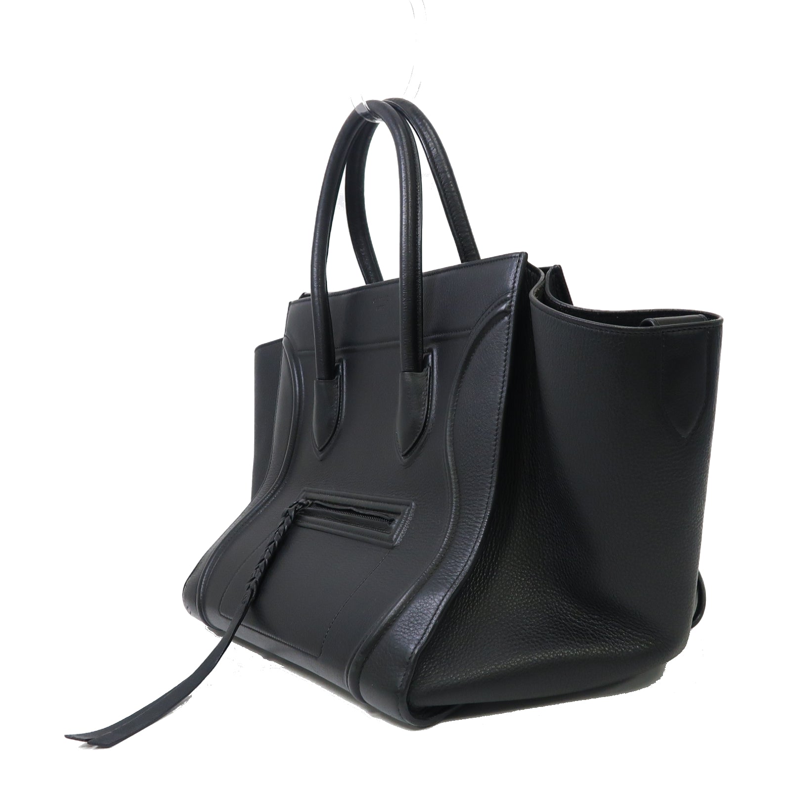 CELINE 牛皮皮革Luggage Phantom手挽袋黑色
