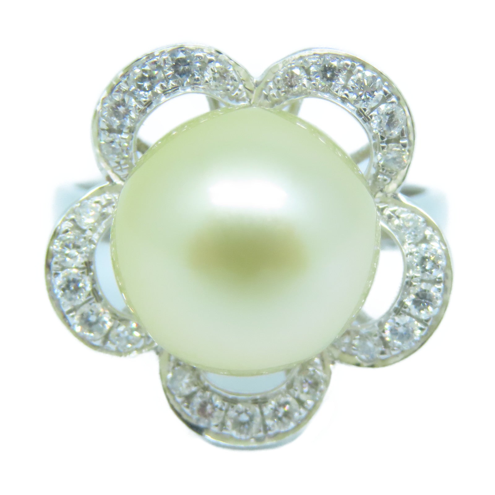 JEWELRY **【激減優惠】18K白金Pearl Ring珍珠戒指US#5.5