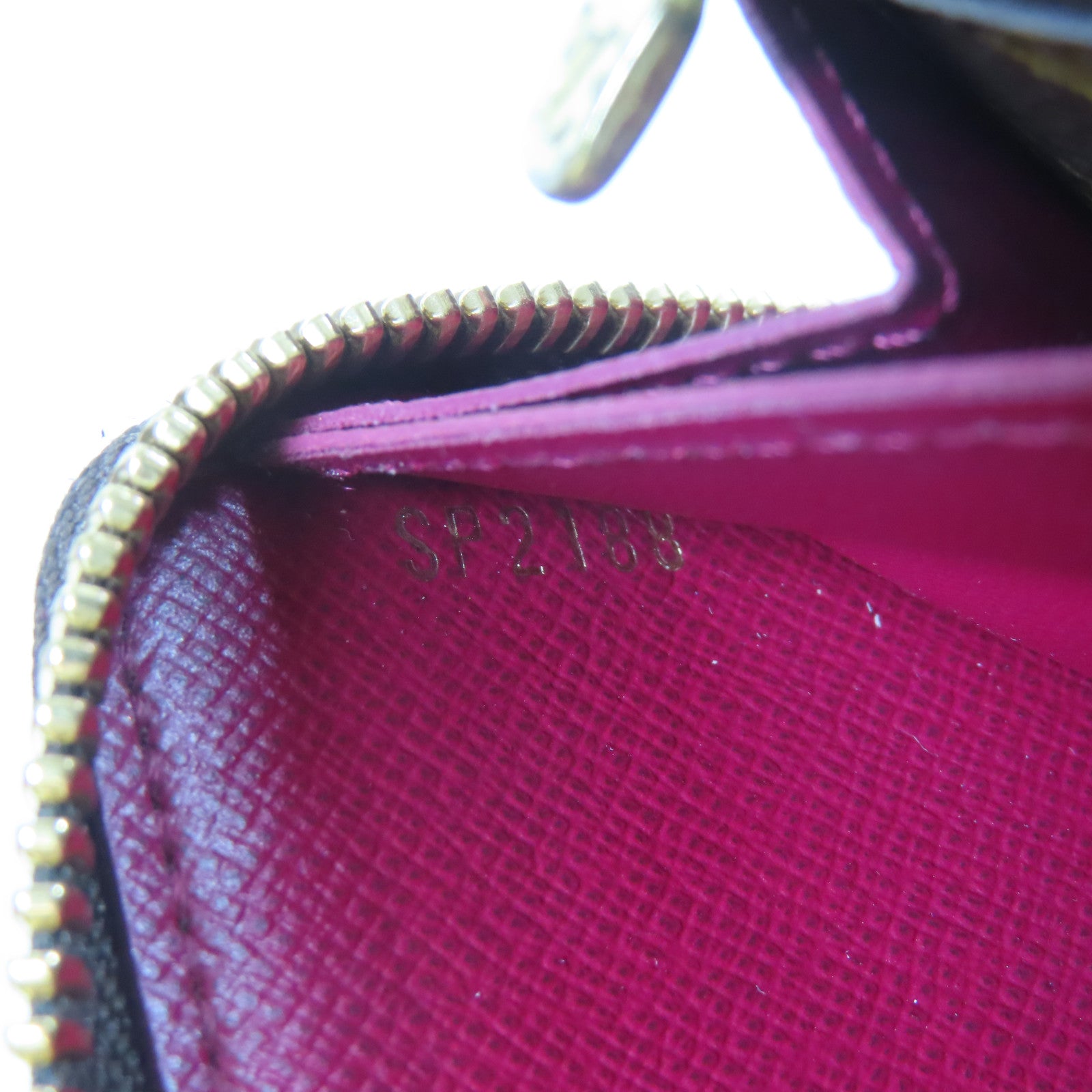 LOUIS VUITTON Monogram Portefeuille Clemence金扣拉鍊長錢包啡色