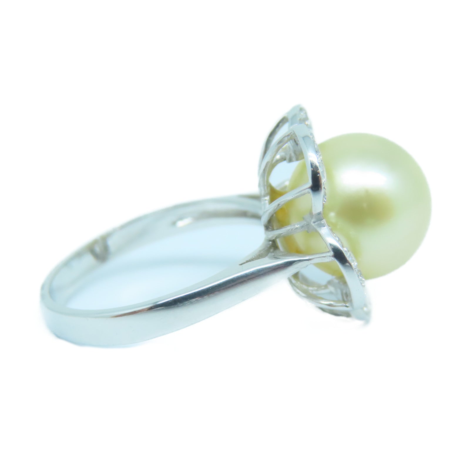 JEWELRY **【激減優惠】18K白金Pearl Ring珍珠戒指US#5.5