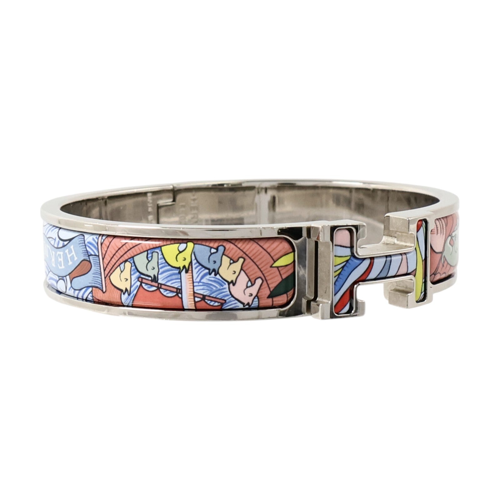 HERMES 金屬/琺瑯Clic H Bangle手鐲