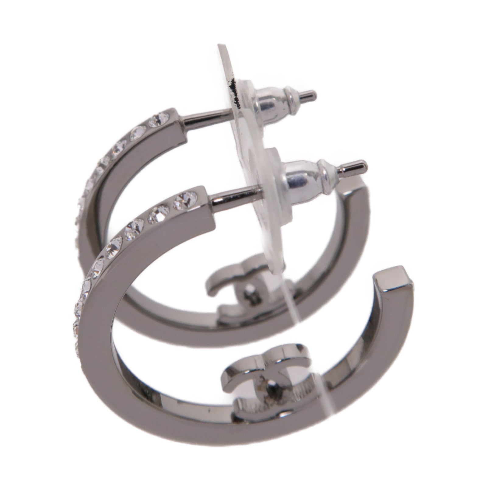 CHANEL 金屬Earrings耳環銀色/透明