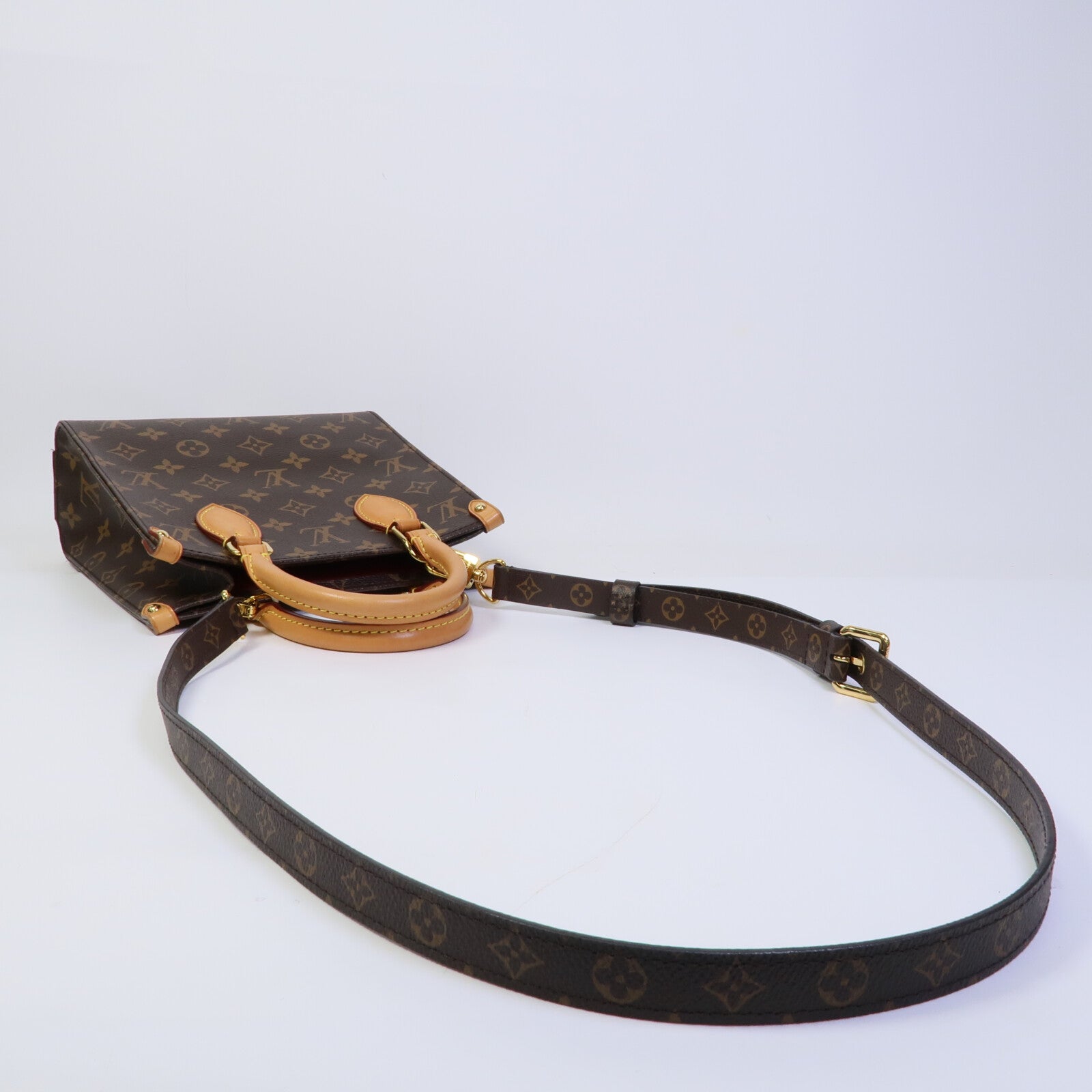 LOUIS VUITTON Monogram SacPlat BB手挽肩背兩用袋