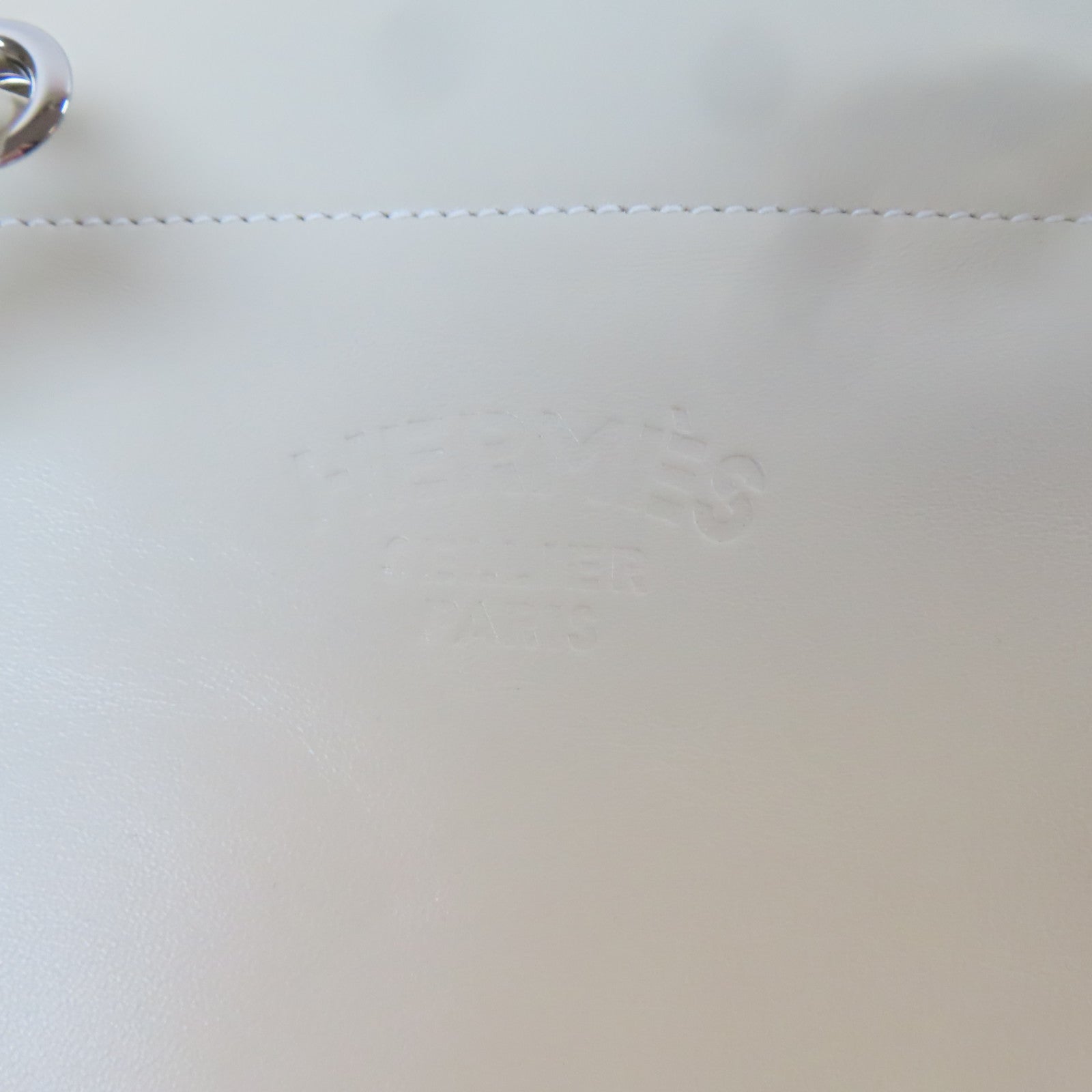 HERMES 【激減優惠】Veau Swift皮革Aline銀扣肩背袋白色