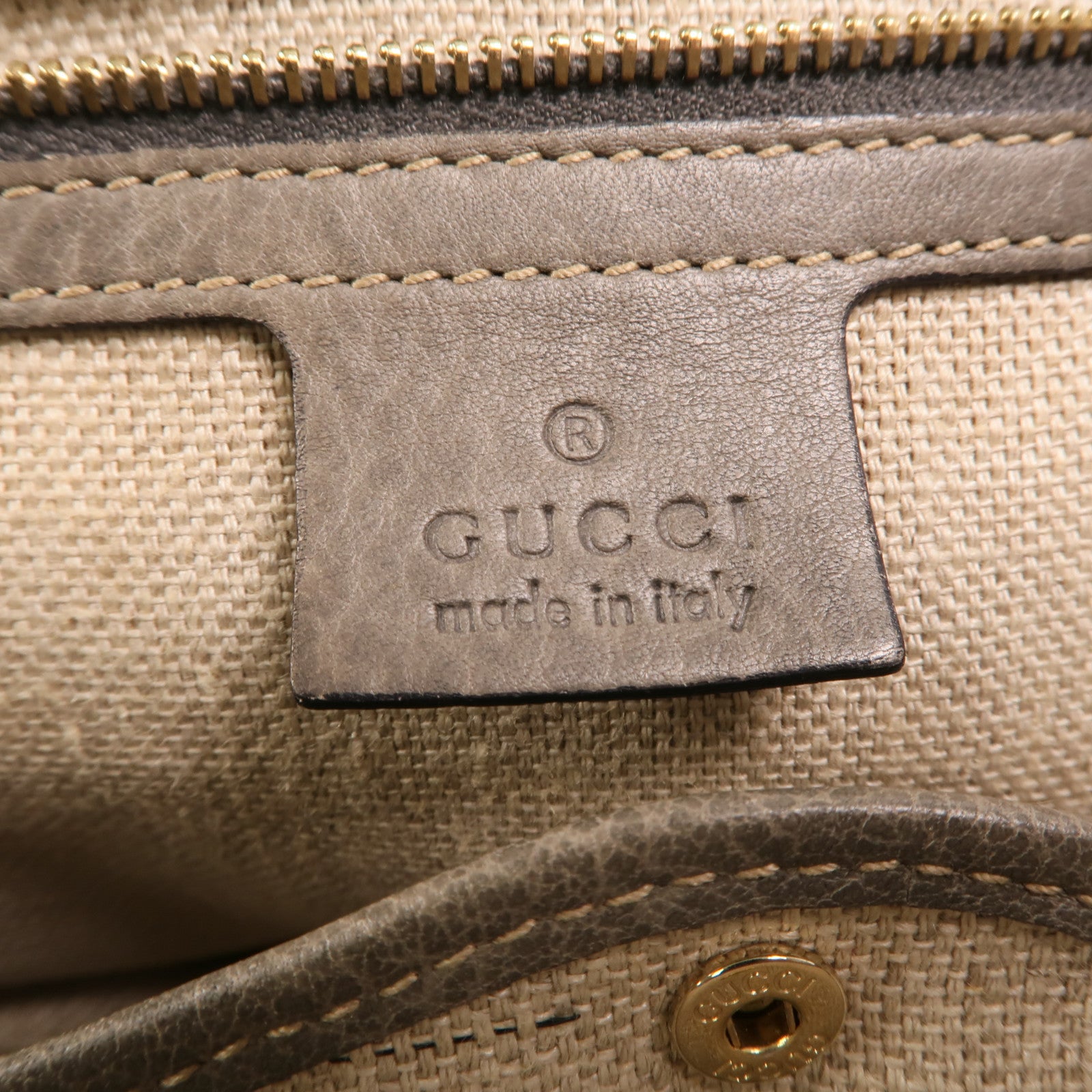 GUCCI 牛皮皮革2 Way Shoulder金扣手挽肩背兩用袋