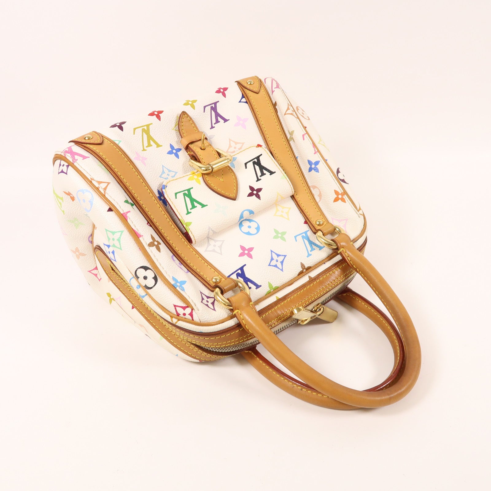 LOUIS VUITTON Monogram Multicolore Priscilla金扣手挽袋