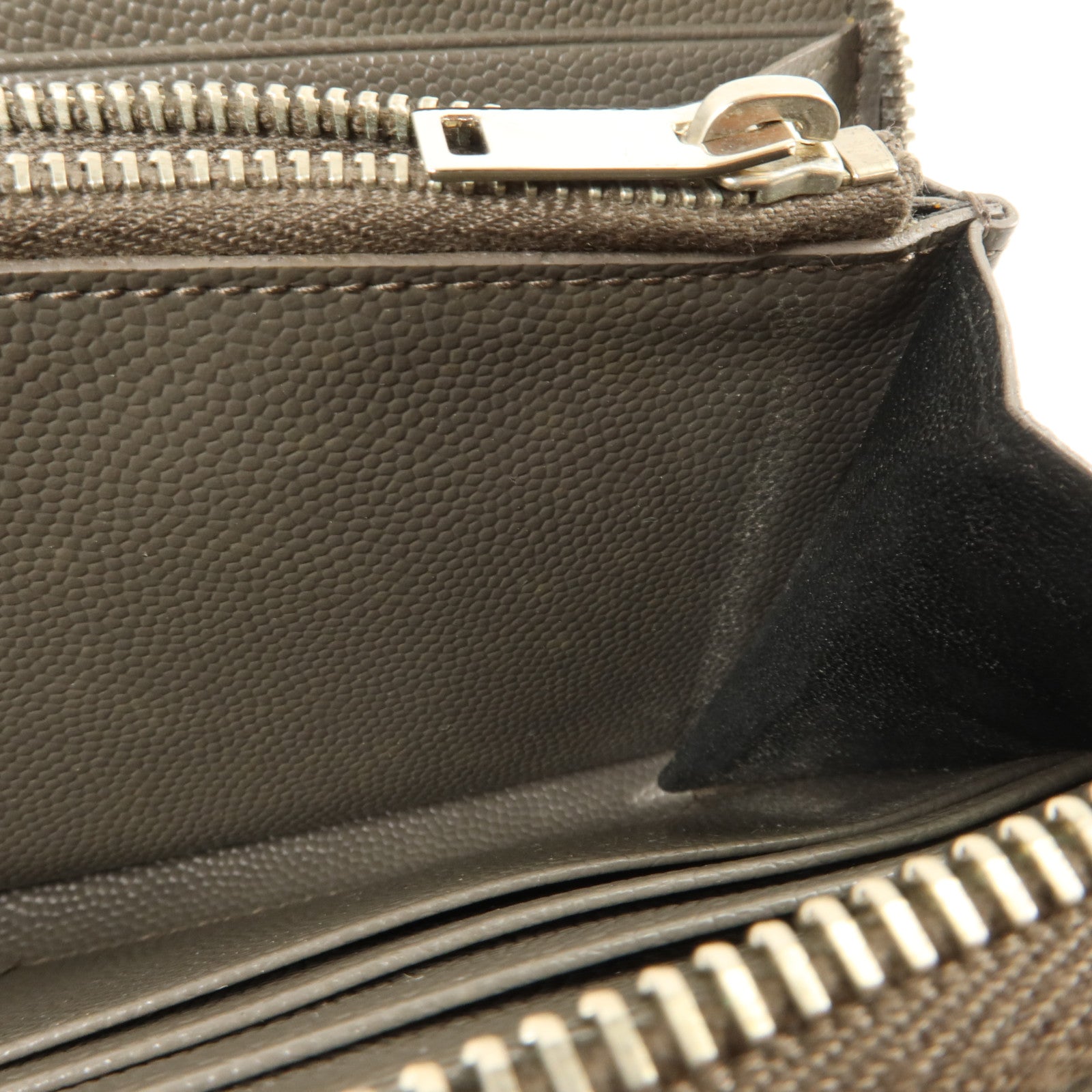 SAINT LAURENT 牛皮皮革Long Wallet銀扣長錢包