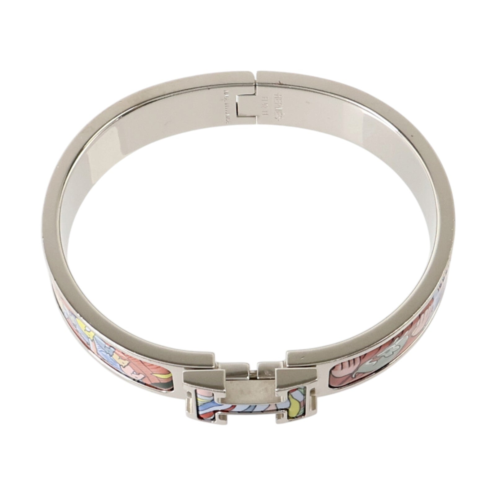 HERMES 金屬/琺瑯Clic H Bangle手鐲