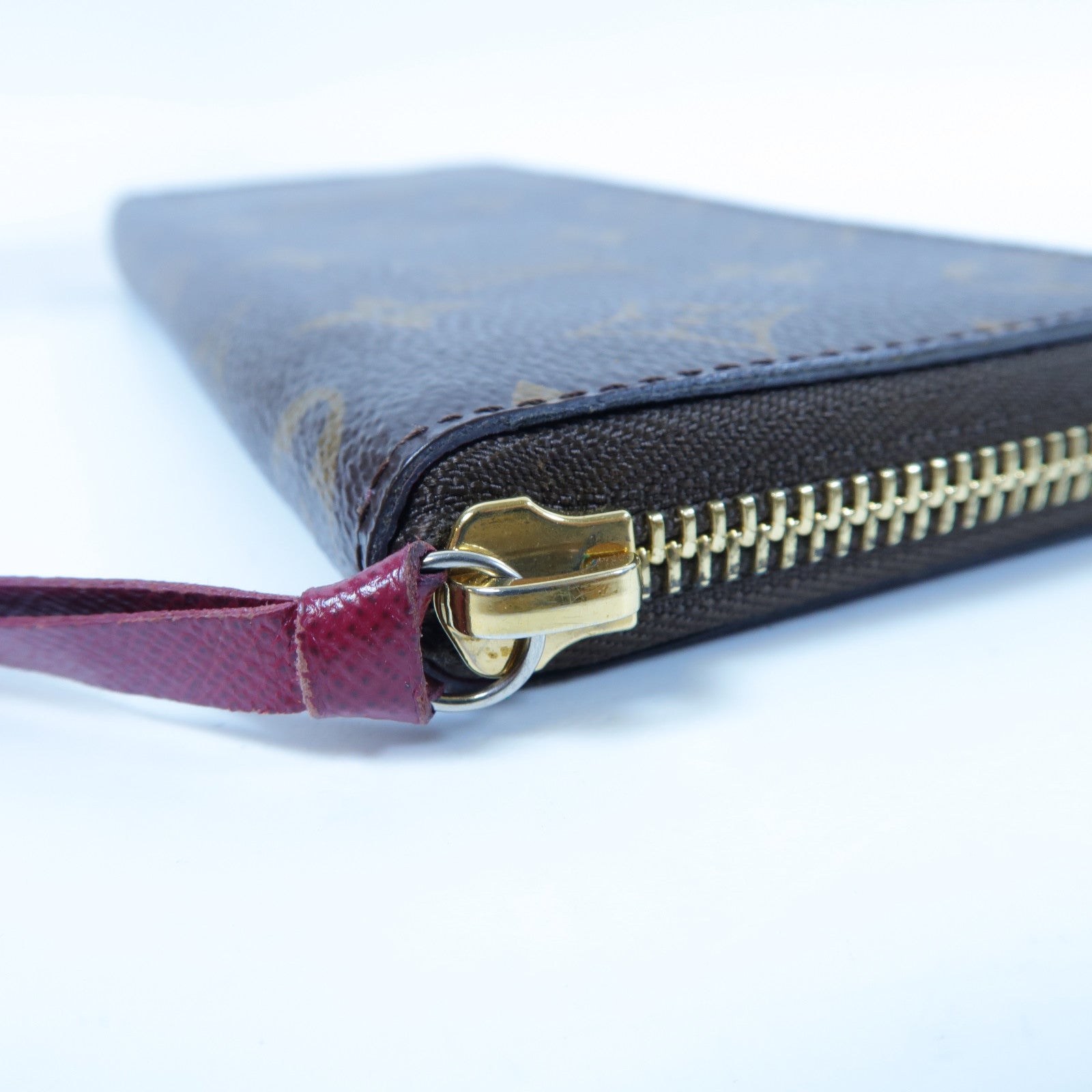 LOUIS VUITTON Monogram Portefeuille Clemence金扣拉鍊長錢包啡色