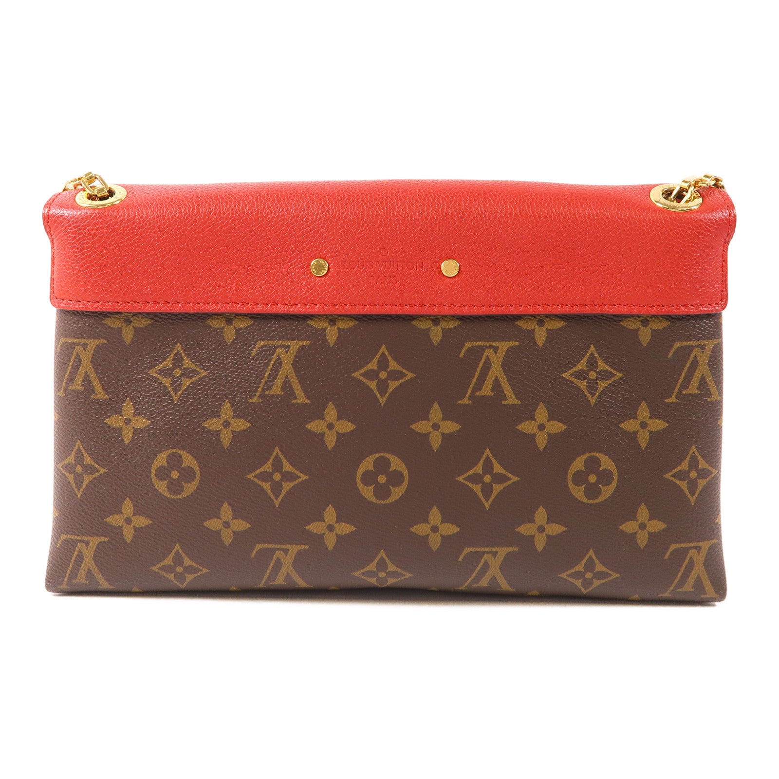 LOUIS VUITTON Monogram Pallas Chain Bag金扣鏈帶肩背袋