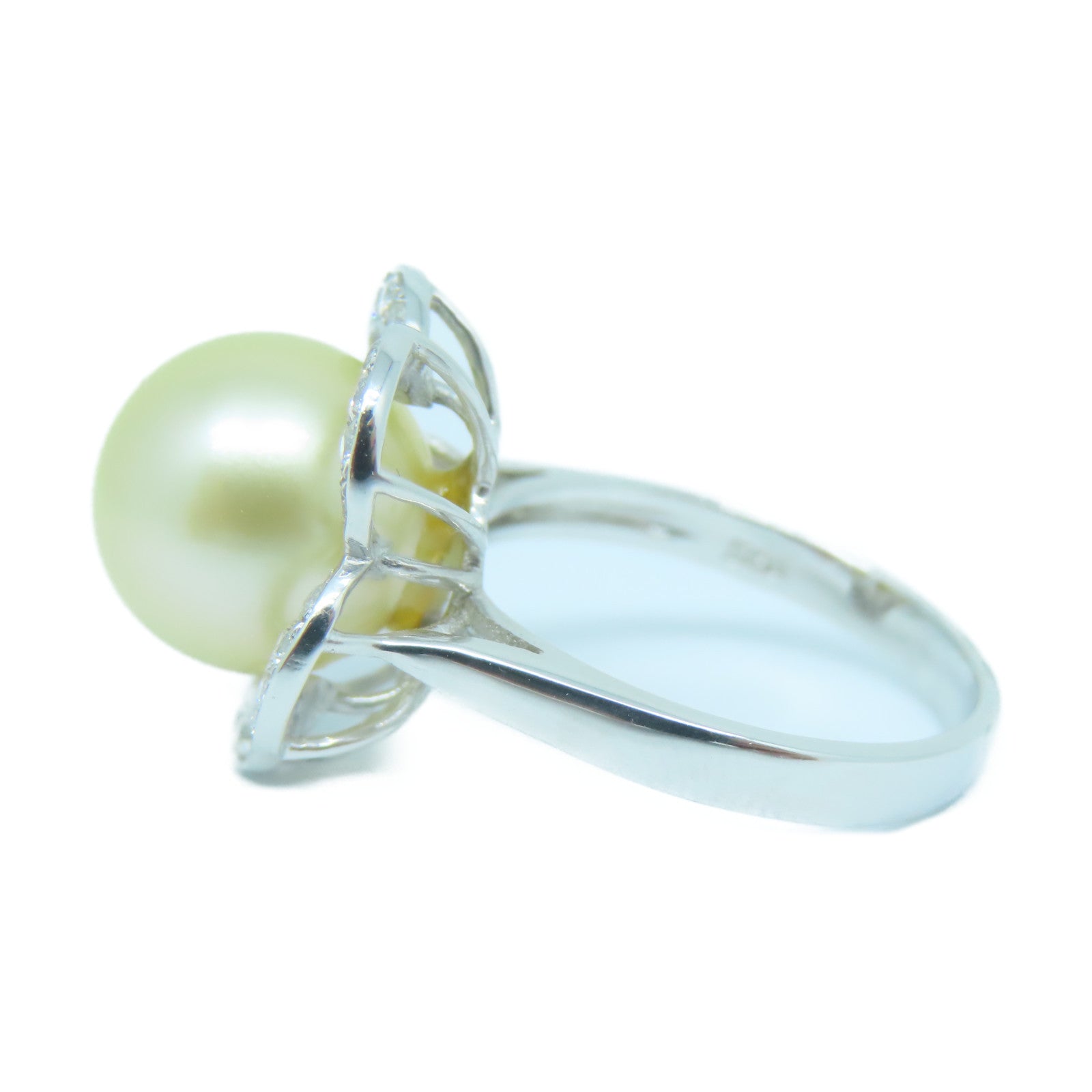 JEWELRY **【激減優惠】18K白金Pearl Ring珍珠戒指US#5.5