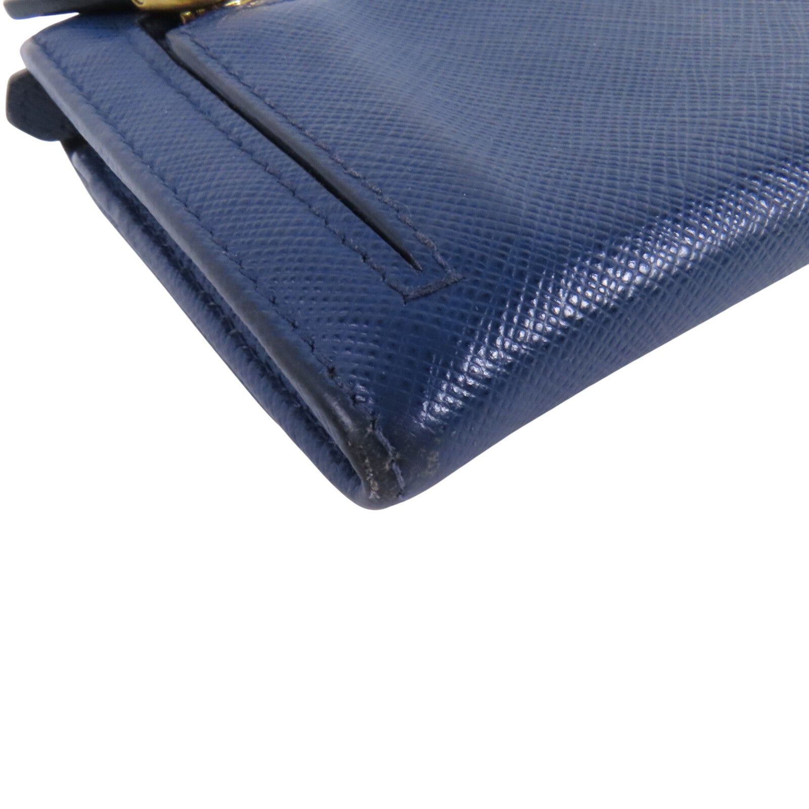 PRADA Saffiano皮革Long Wallet金扣長錢包
