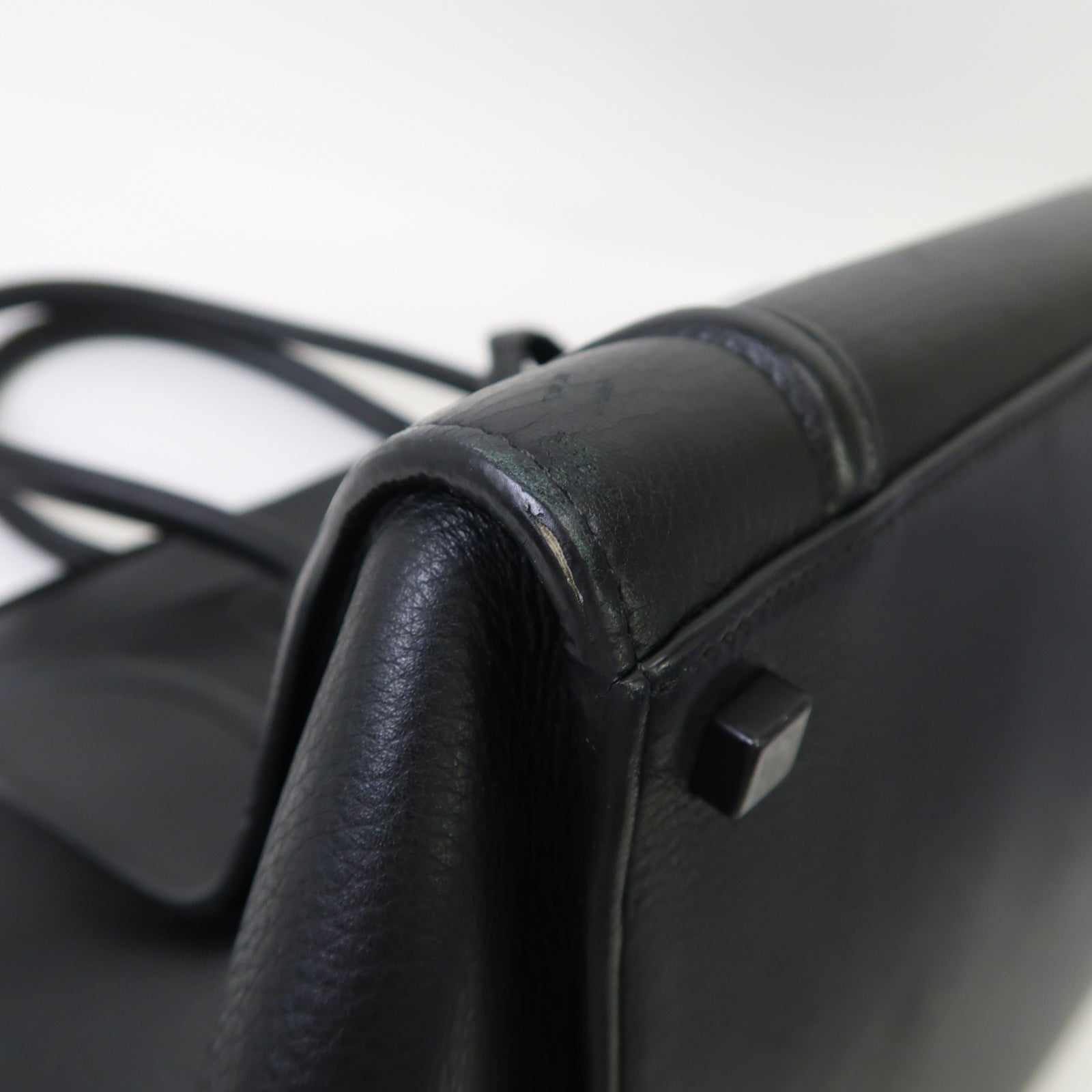 CELINE 牛皮皮革Luggage Phantom手挽袋黑色