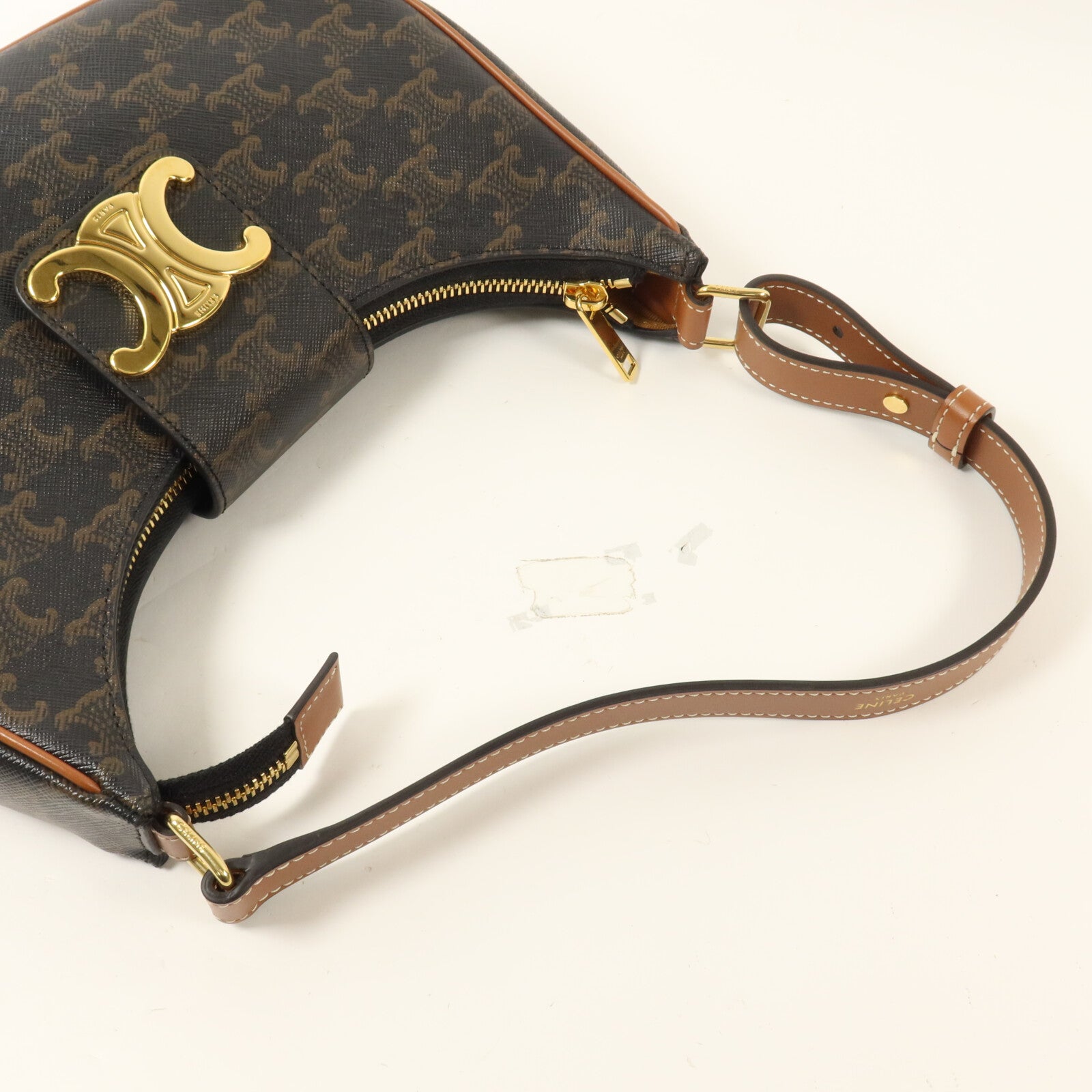CELINE 塗層帆布Ava Triomphe Medium手挽袋