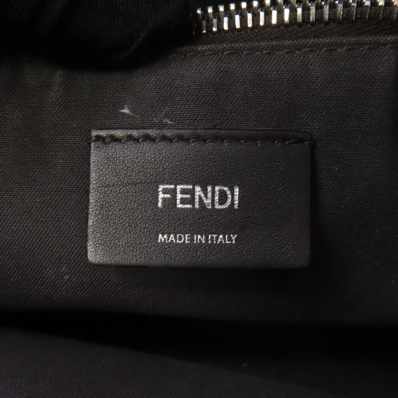 FENDI 牛皮皮革By The Way銀扣手挽肩背兩用袋藍色/米色