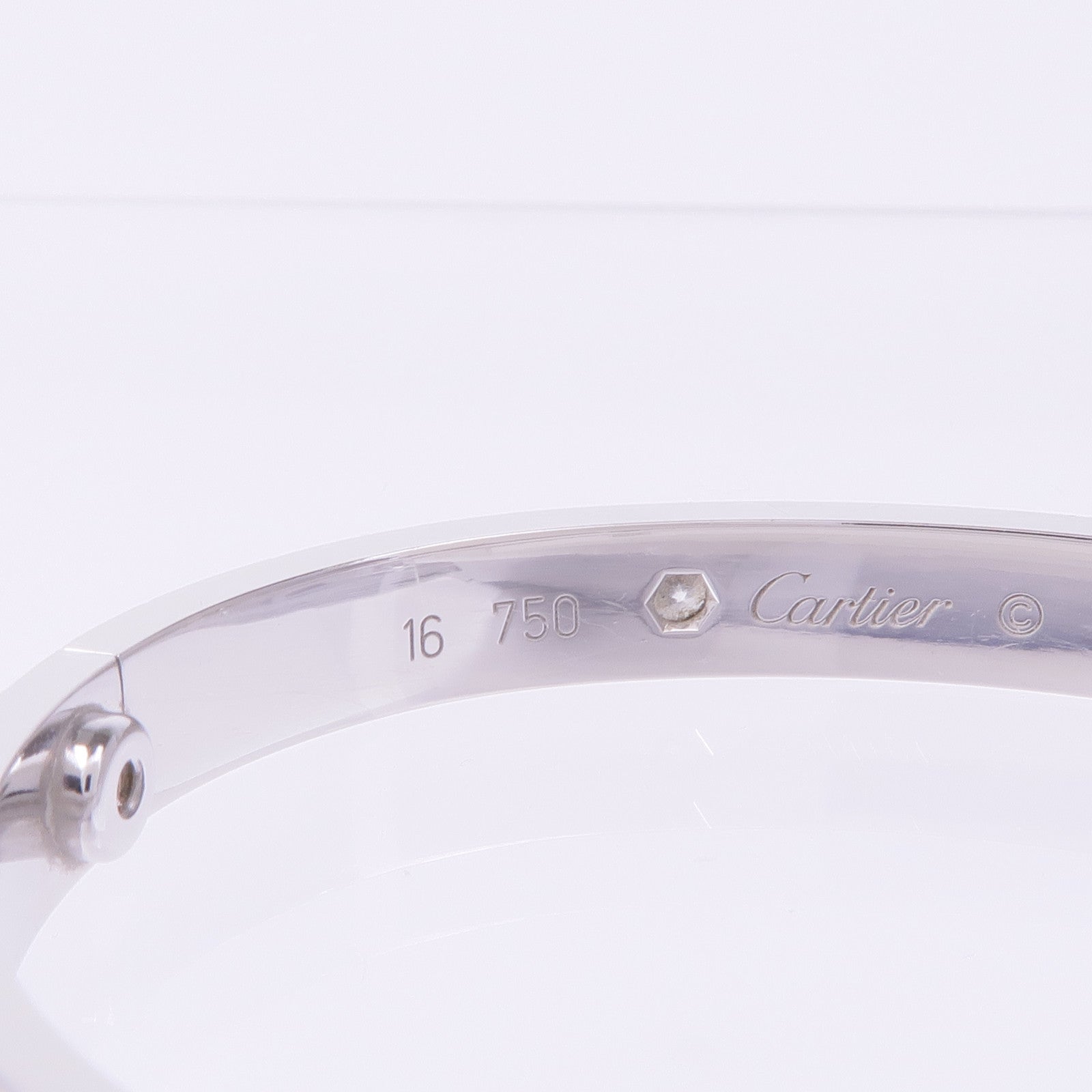 CARTIER 18K白金Love Bracelet 4D手鐲Cartier#16