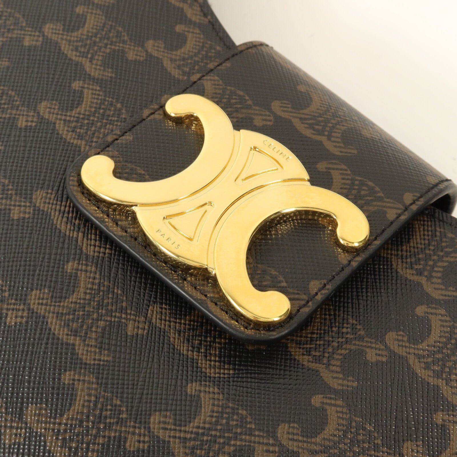CELINE 塗層帆布Ava Triomphe Medium手挽袋