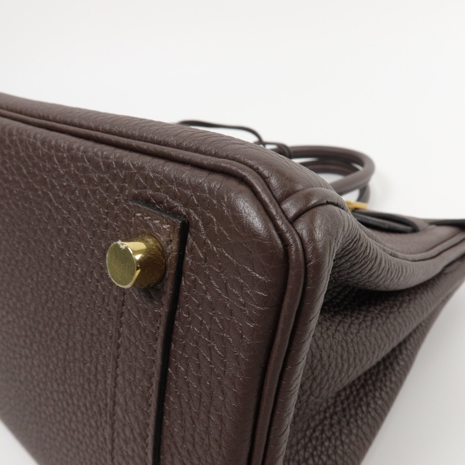 HERMES Togo皮革Birkin 25手挽袋Chocolate