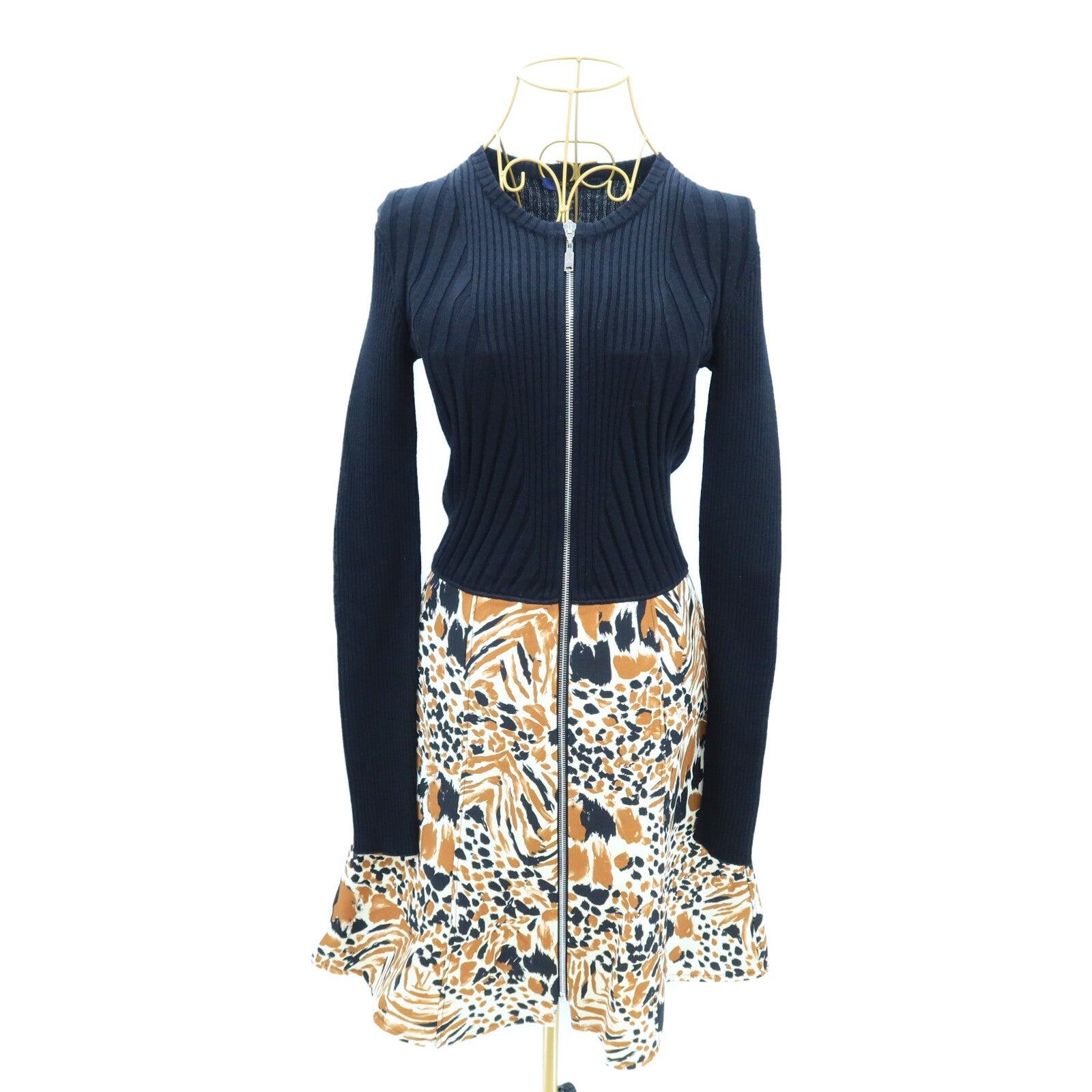 LOUIS VUITTON Wool/Silk Long Sleeved-Dress連身裙