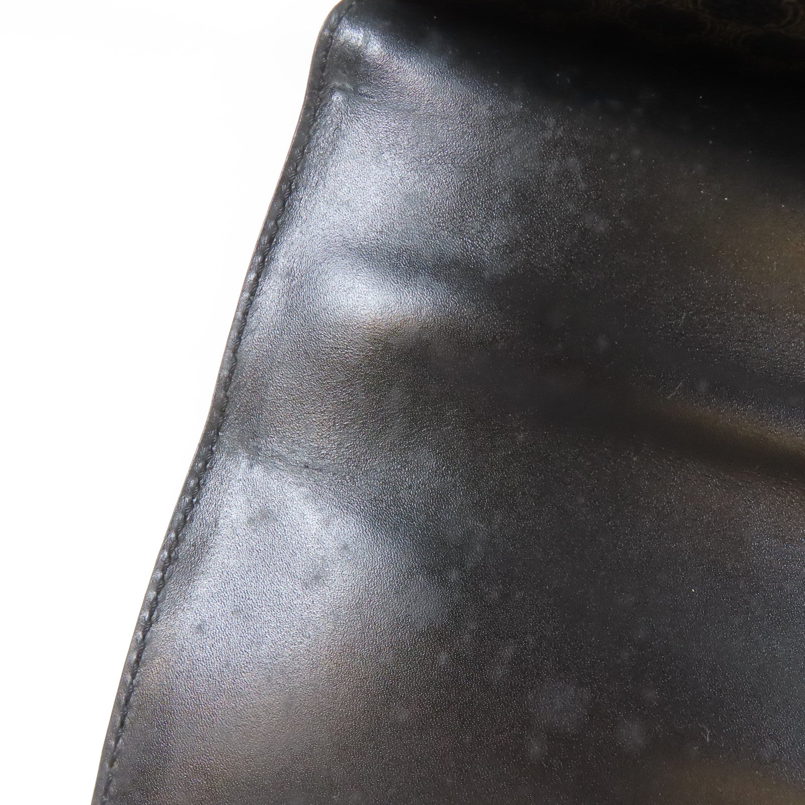 CELINE 塗層帆布Vintage Shoulder Bag金扣手挽肩背兩用袋黑色
