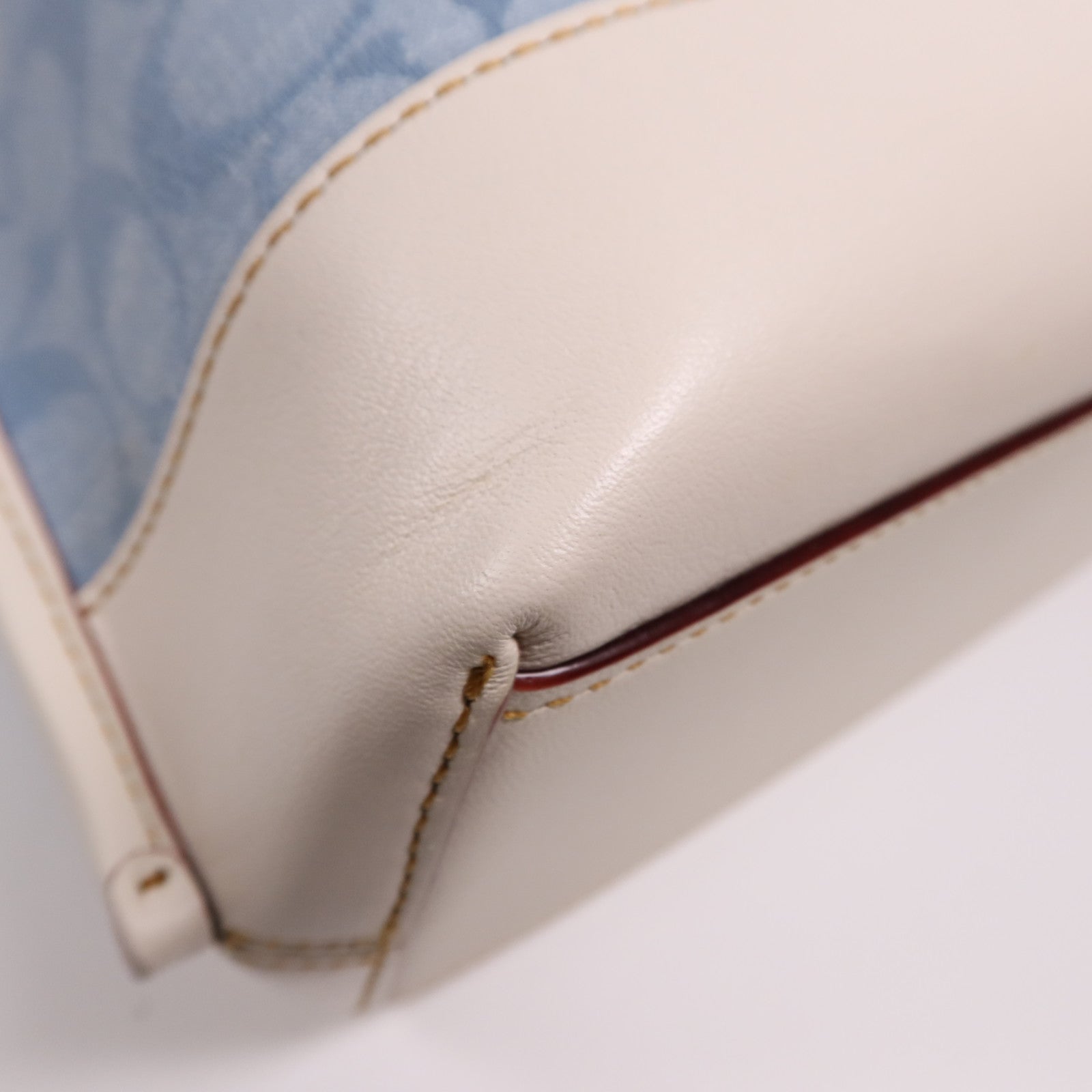 COACH 帆布/皮革2 Way Shoulder Bag金扣手挽肩背兩用袋