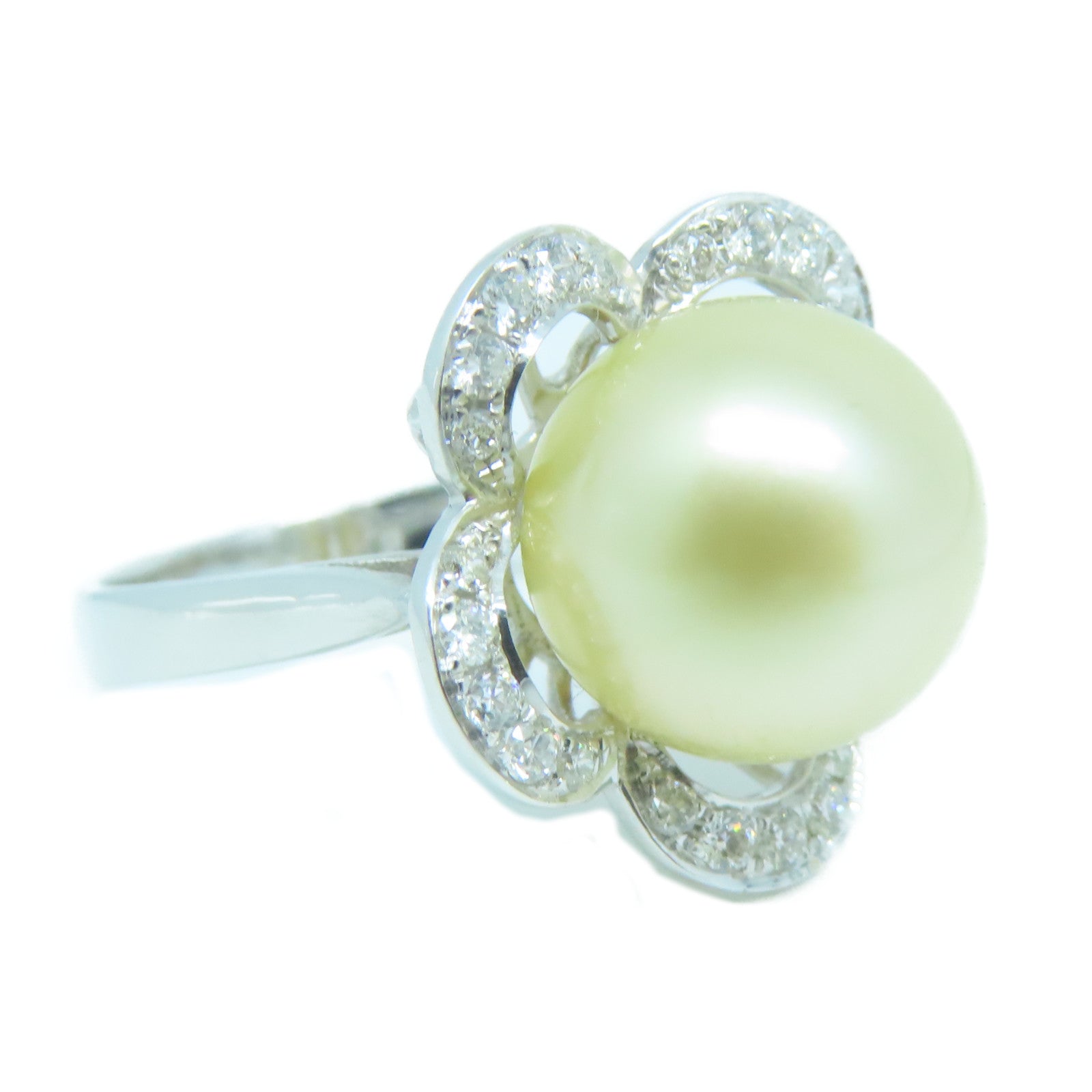 JEWELRY **【激減優惠】18K白金Pearl Ring珍珠戒指US#5.5