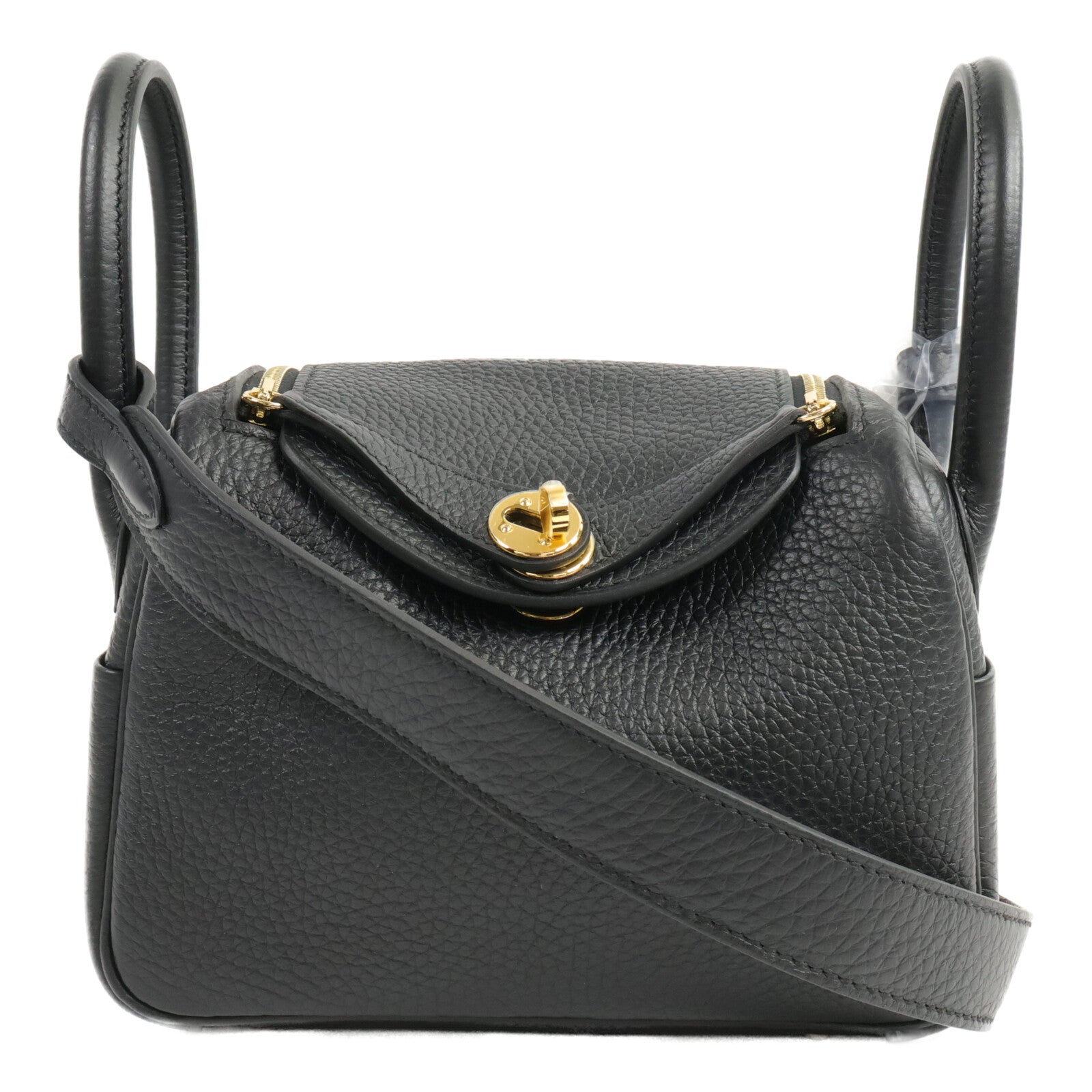 HERMES Clemence皮革Mini Lindy手挽肩背兩用袋