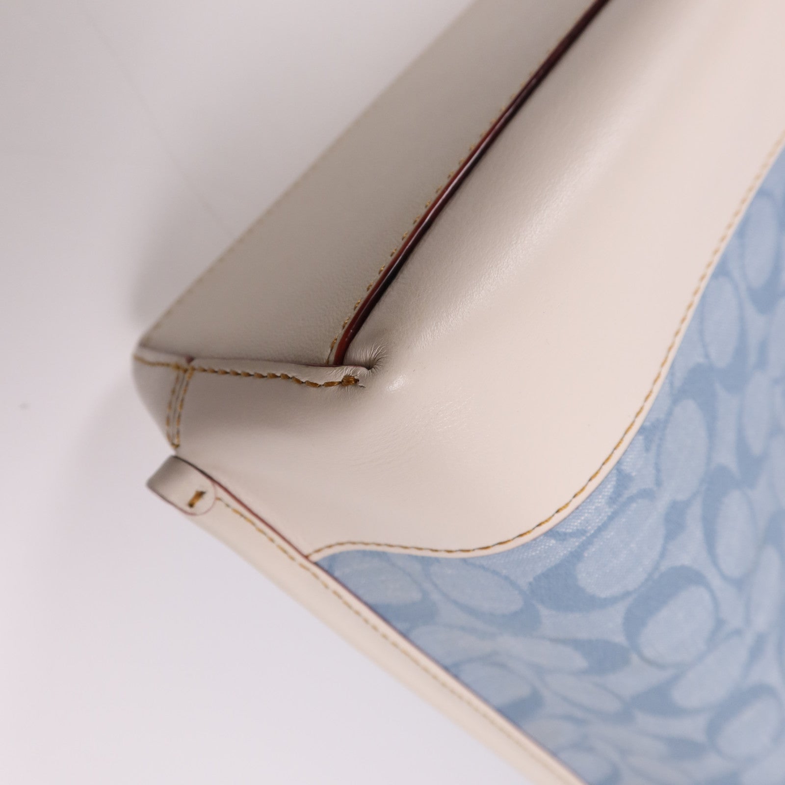 COACH 帆布/皮革2 Way Shoulder Bag金扣手挽肩背兩用袋