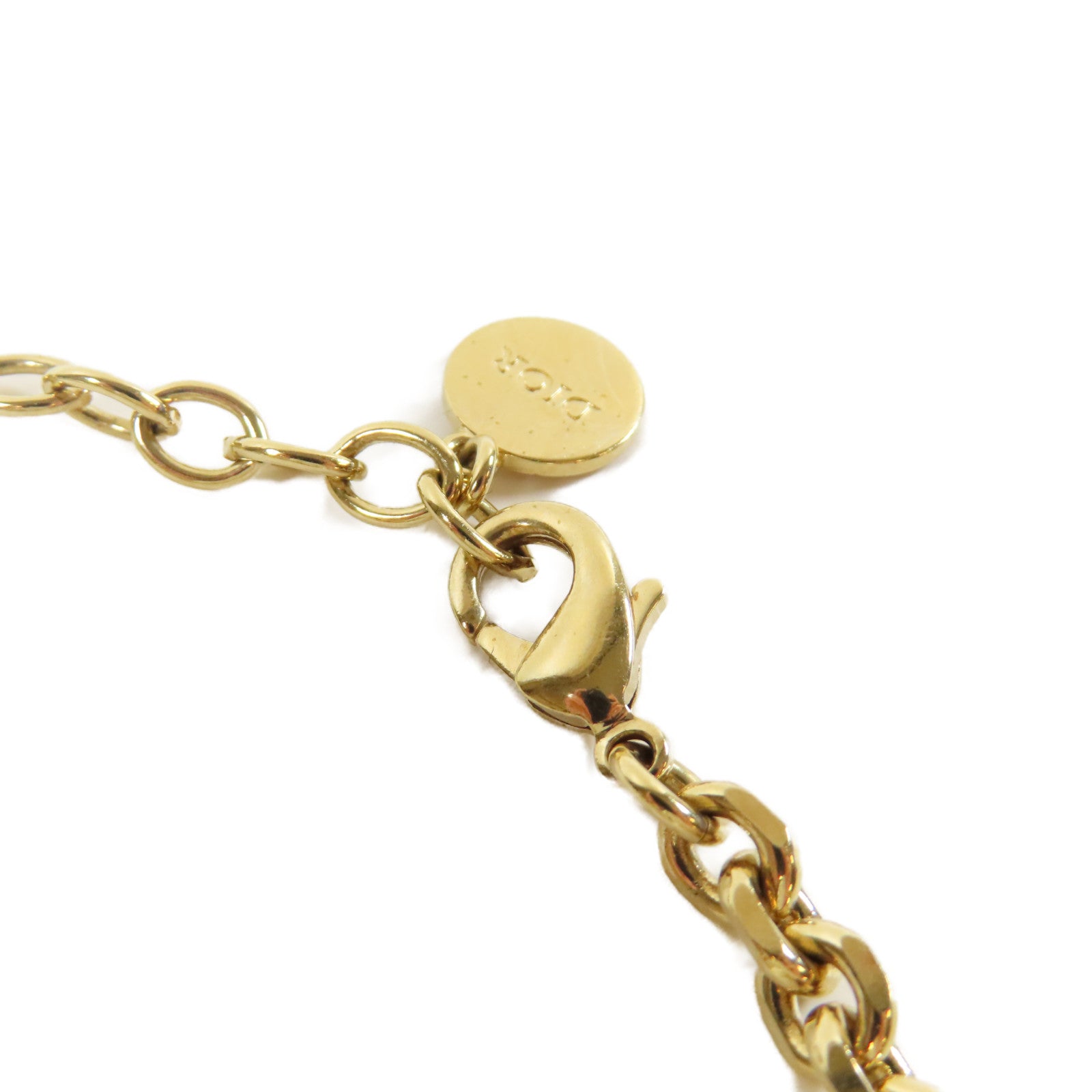 Dior 【激減優惠】金屬Crystal Bracelet水晶手鏈金色#19cm