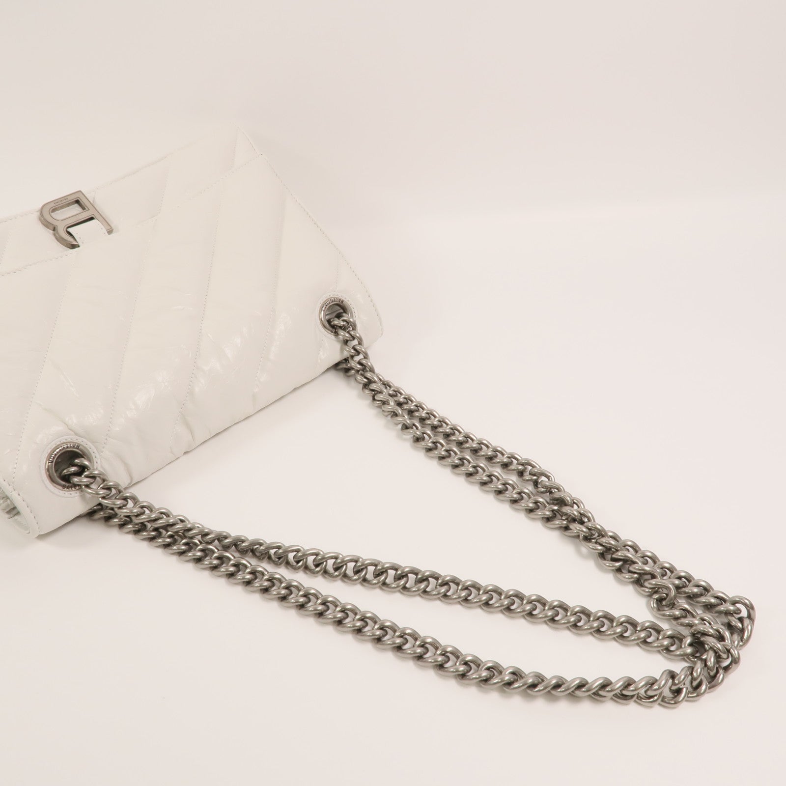BALENCIAGA 羊皮皮革Crush Medium鏈帶肩背袋