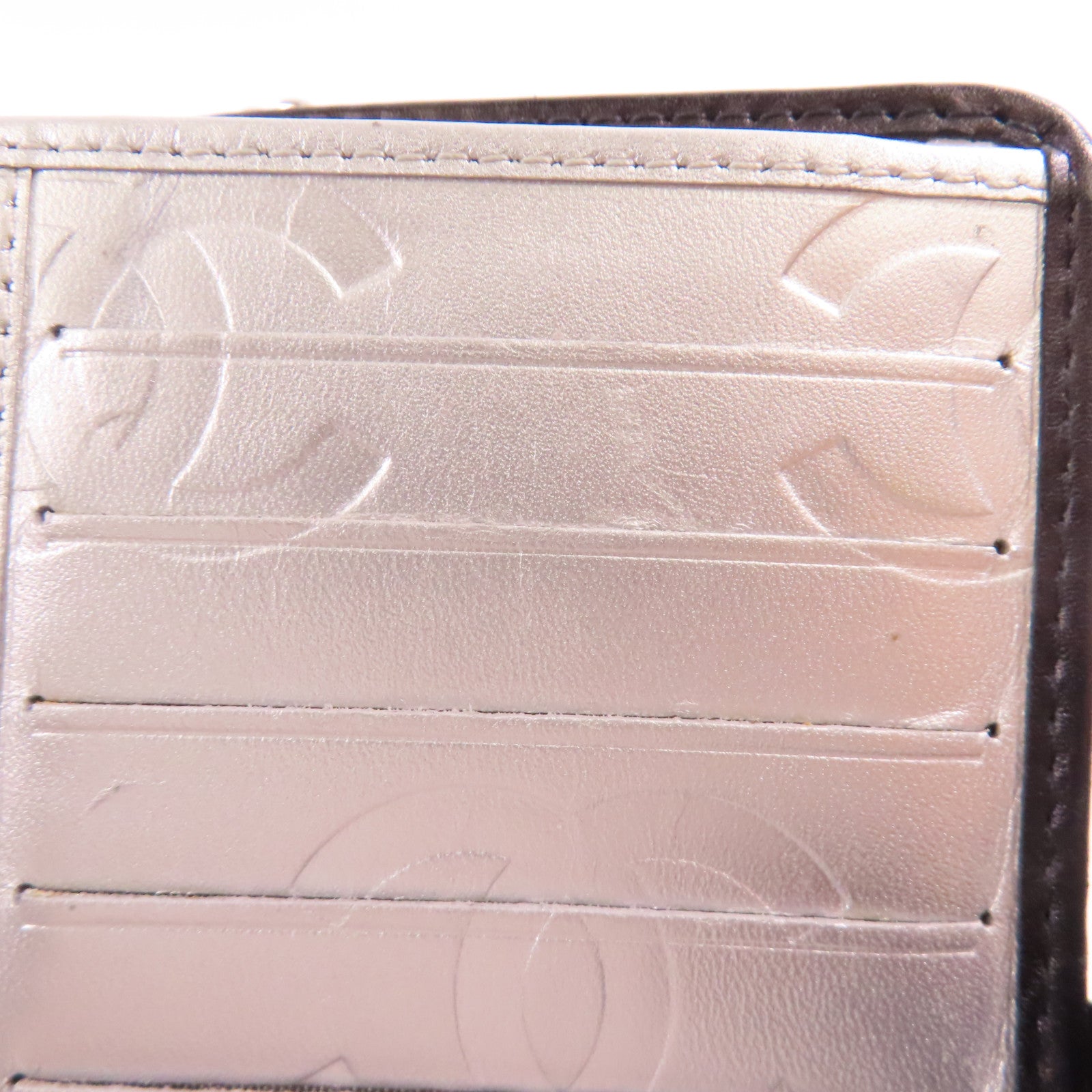 CHANEL 【激減優惠】牛皮皮革Cambon Wallet銀扣錢包