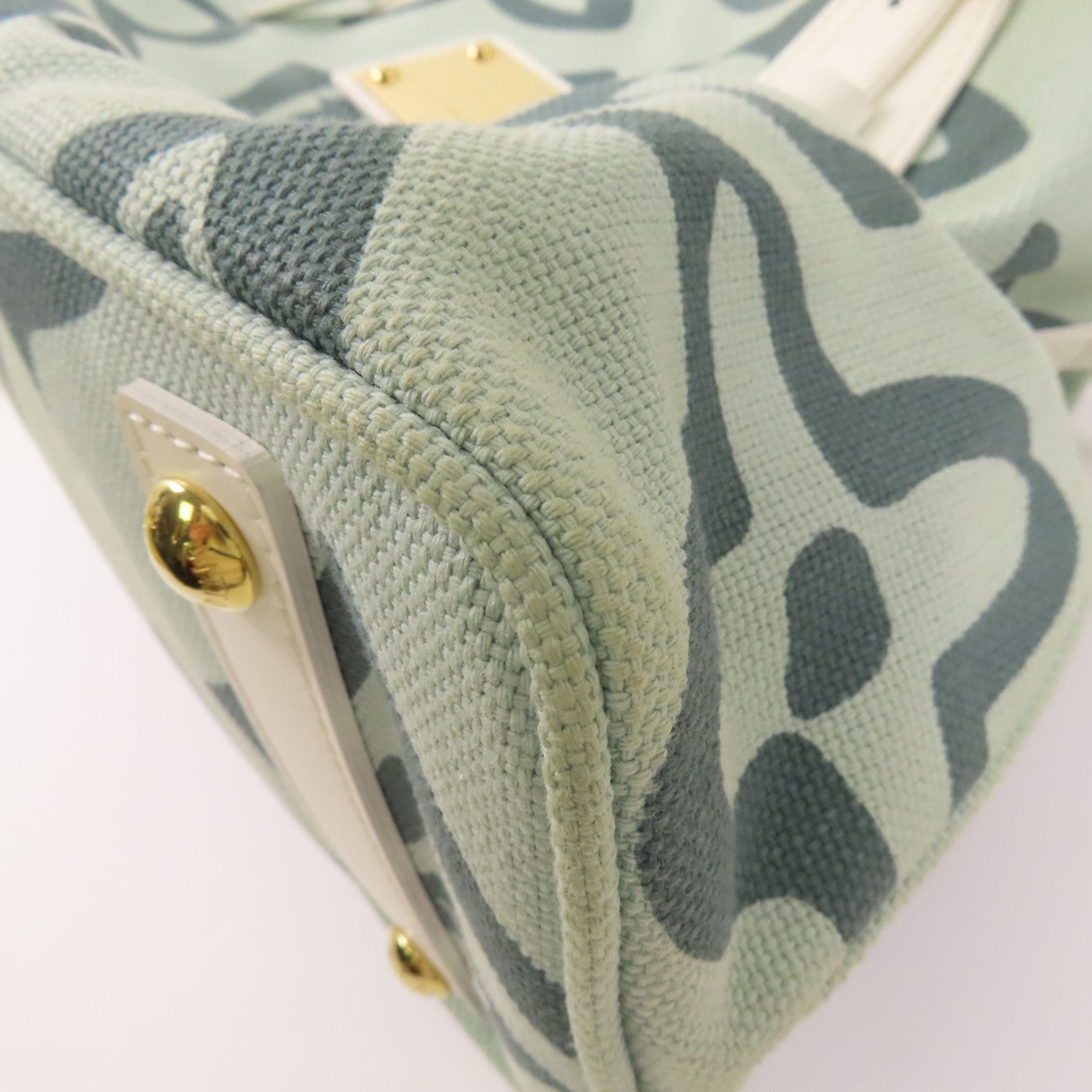 LOUIS VUITTON 帆布/皮革Tahitienne PM金扣肩背袋