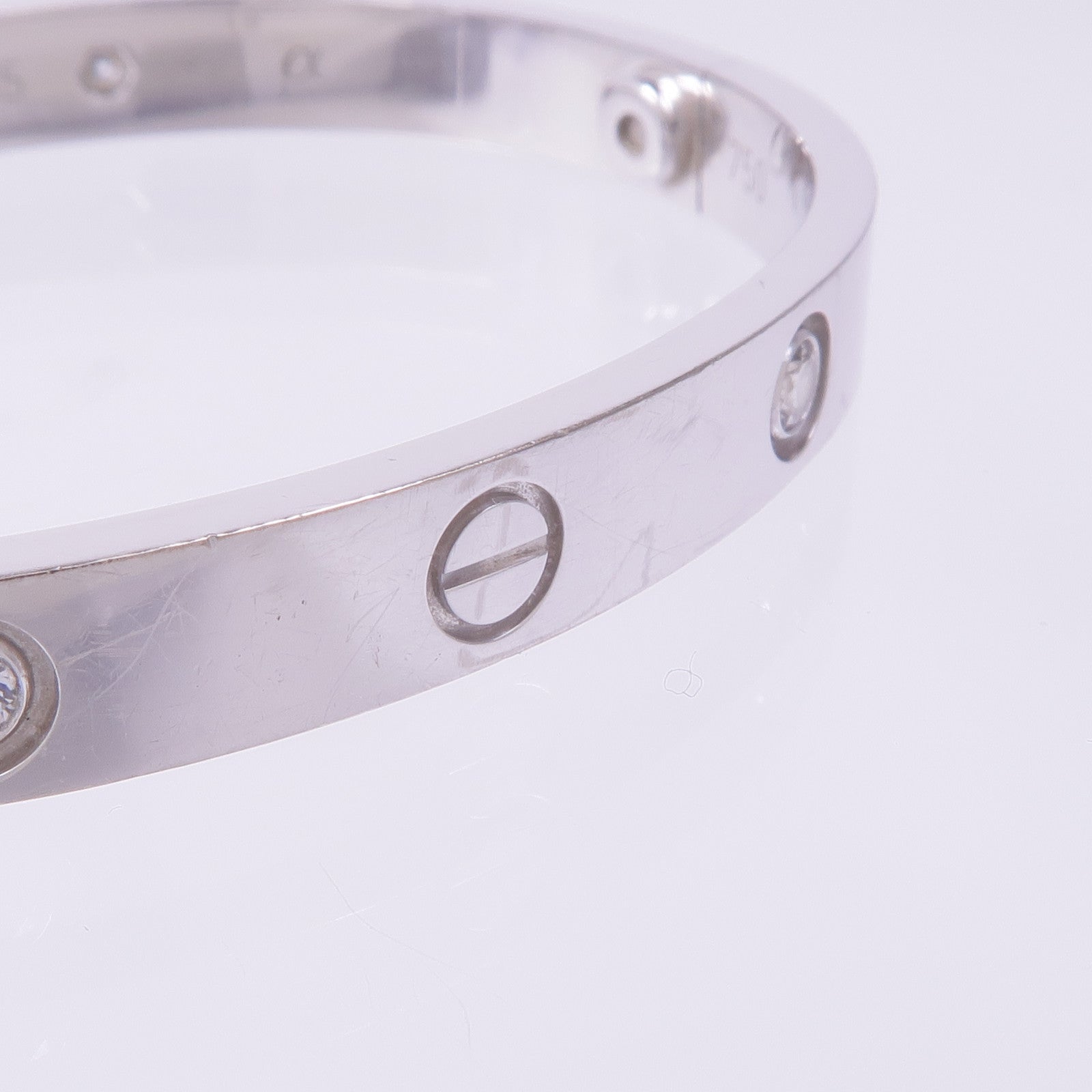 CARTIER 18K白金Love Bracelet 4D手鐲Cartier#16