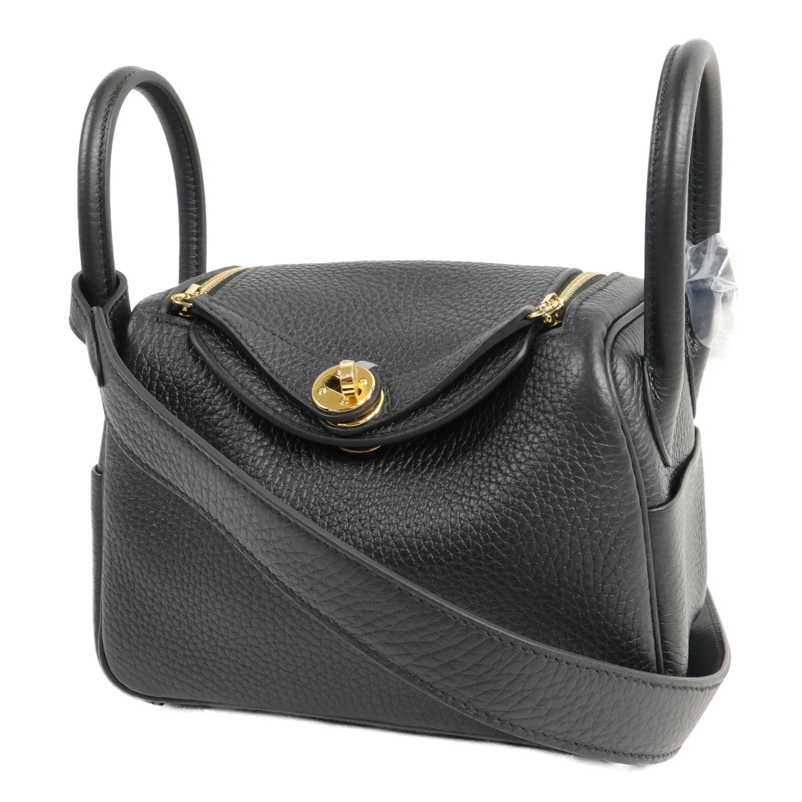 HERMES Clemence皮革Mini Lindy手挽肩背兩用袋