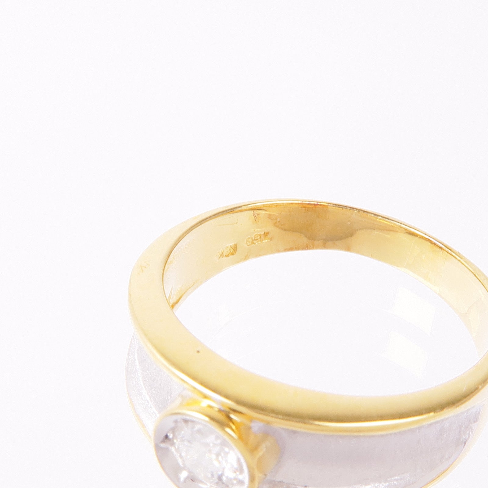 JEWELRY 【激減優惠】18K白金/黃金Diamond Ring鑽石戒指US#8