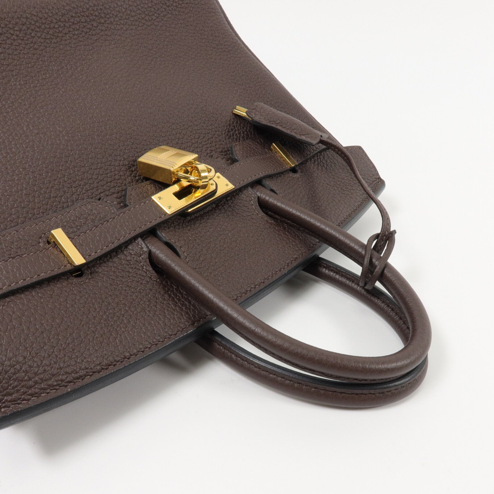 HERMES Togo皮革Birkin 25手挽袋Chocolate