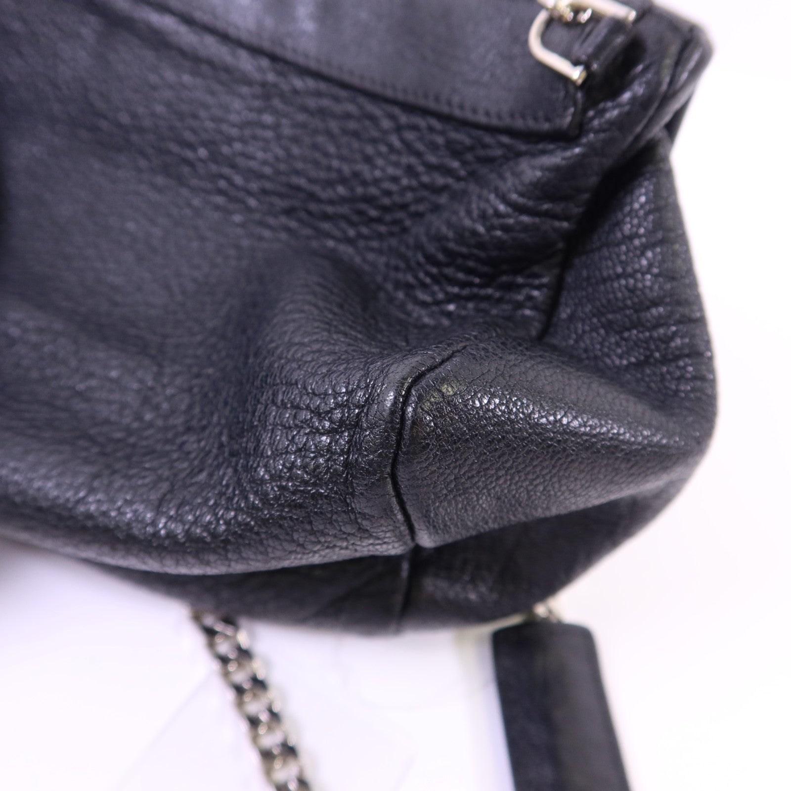 GIVENCHY 牛皮皮革Mini Pandora銀扣鏈帶肩背袋