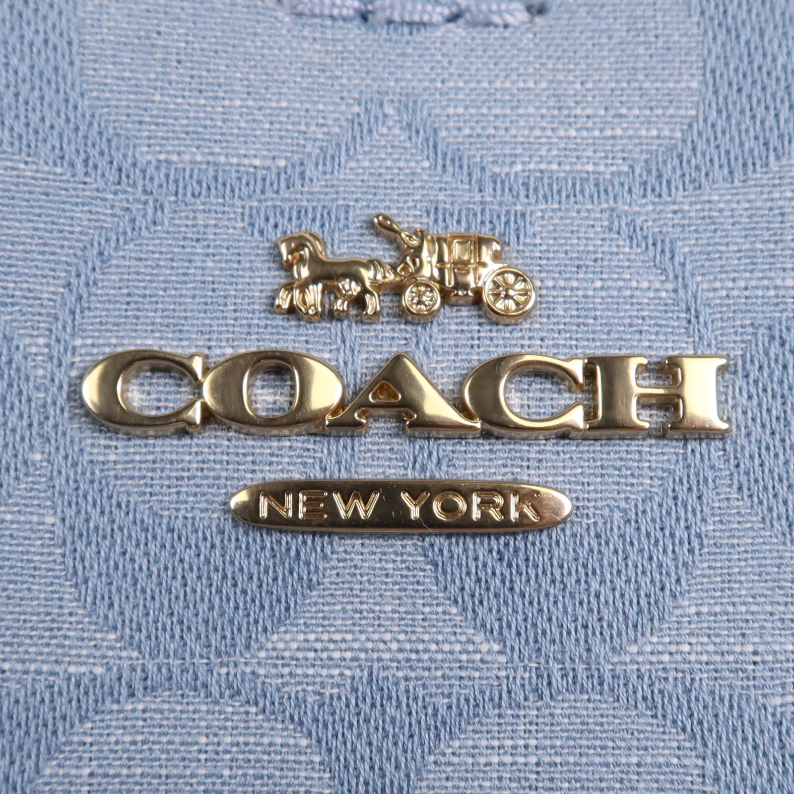 COACH 帆布/皮革2 Way Shoulder Bag金扣手挽肩背兩用袋