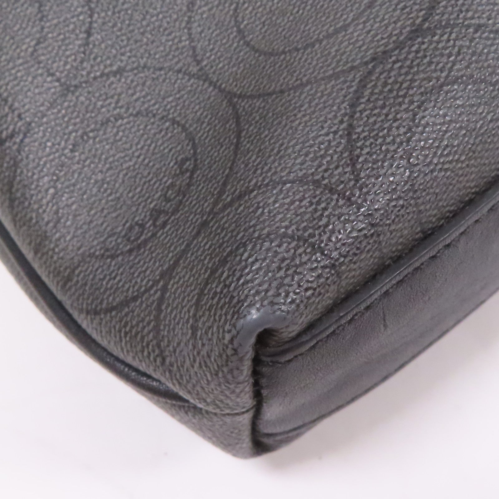 COACH 塗層帆布Shoulder Bag銀扣肩背袋
