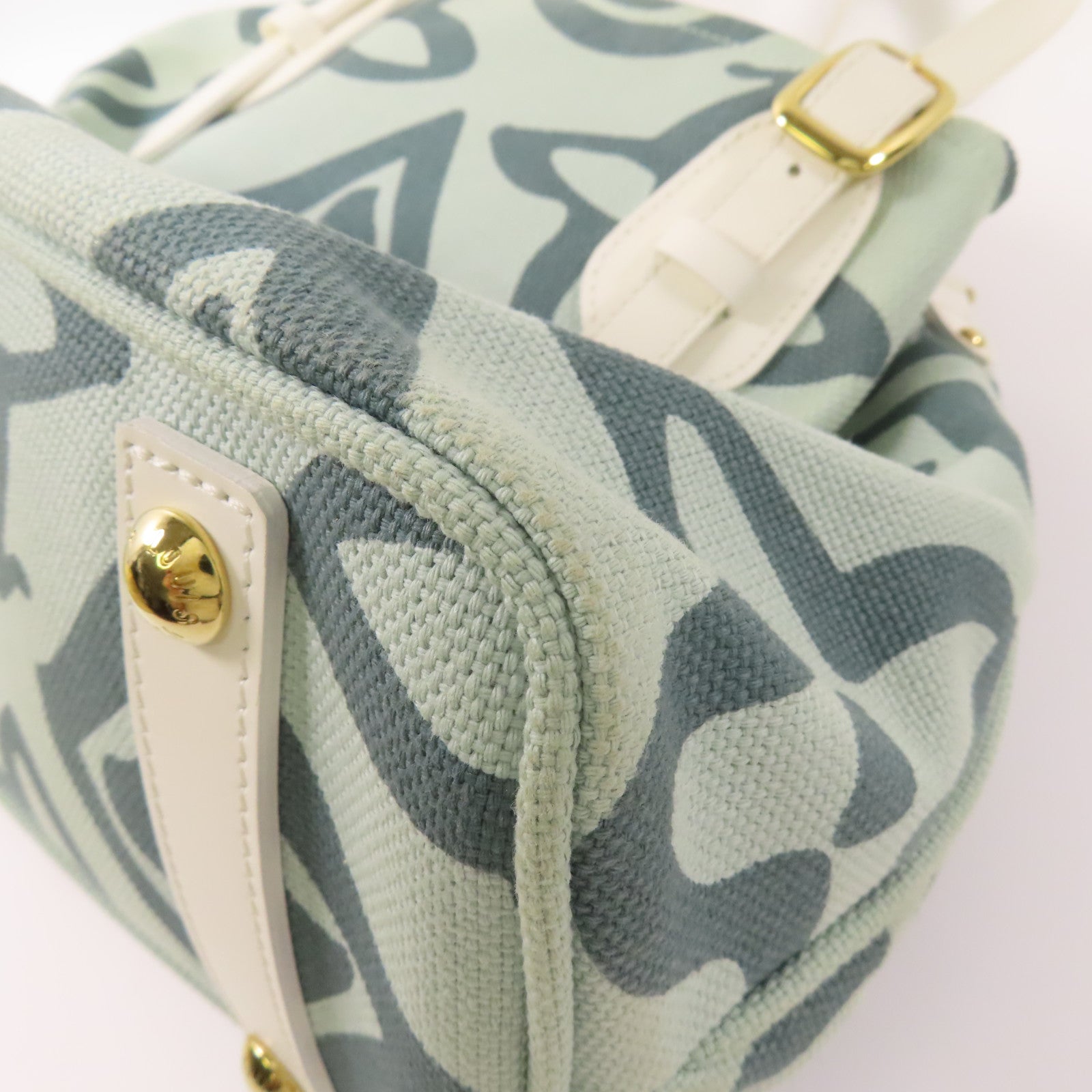 LOUIS VUITTON 帆布/皮革Tahitienne PM金扣肩背袋