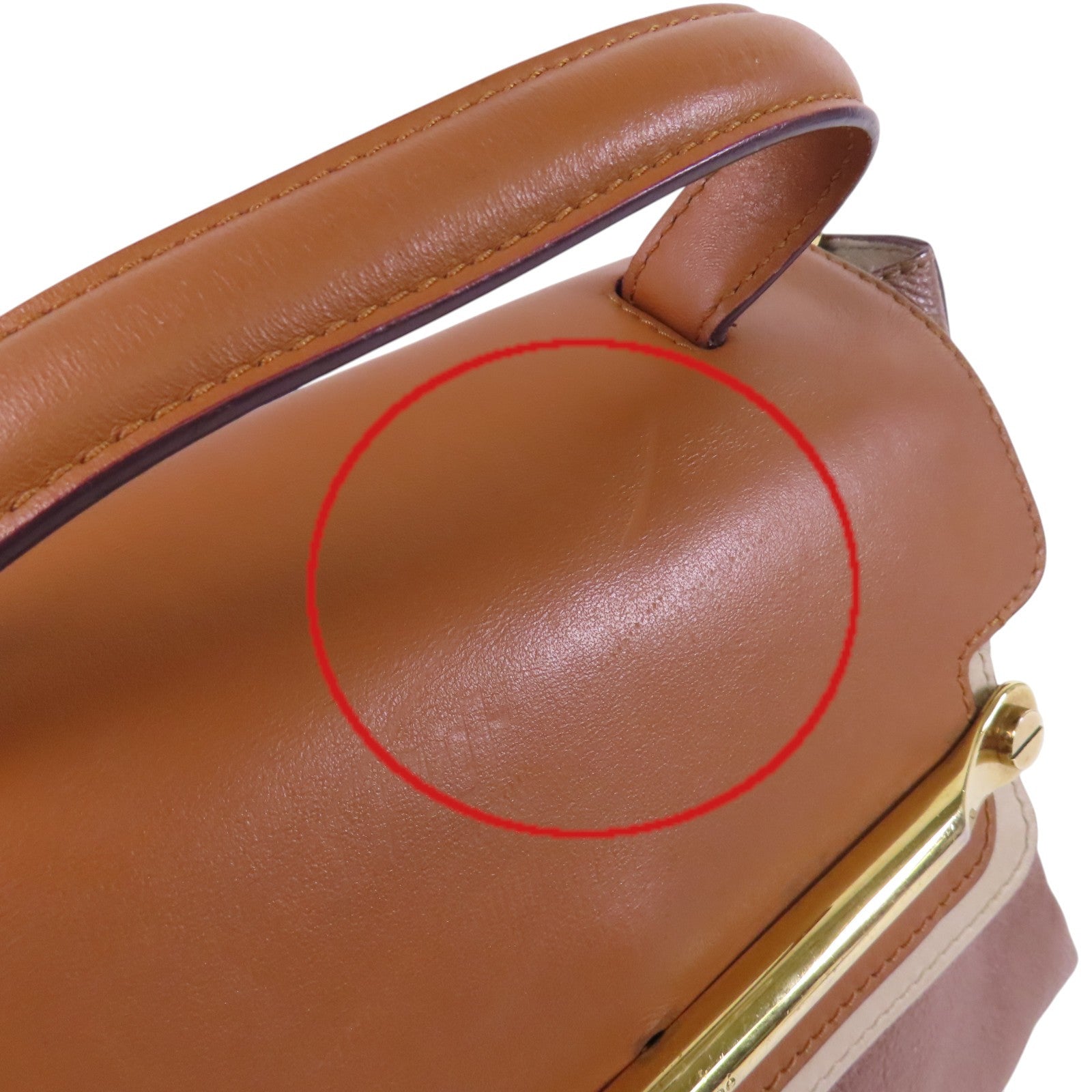 Chloe 牛皮皮革2Way Shoulder Bag金扣手挽肩背兩用袋