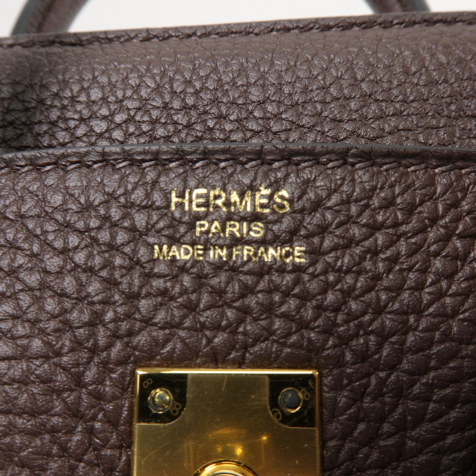 HERMES Togo皮革Birkin 25手挽袋Chocolate