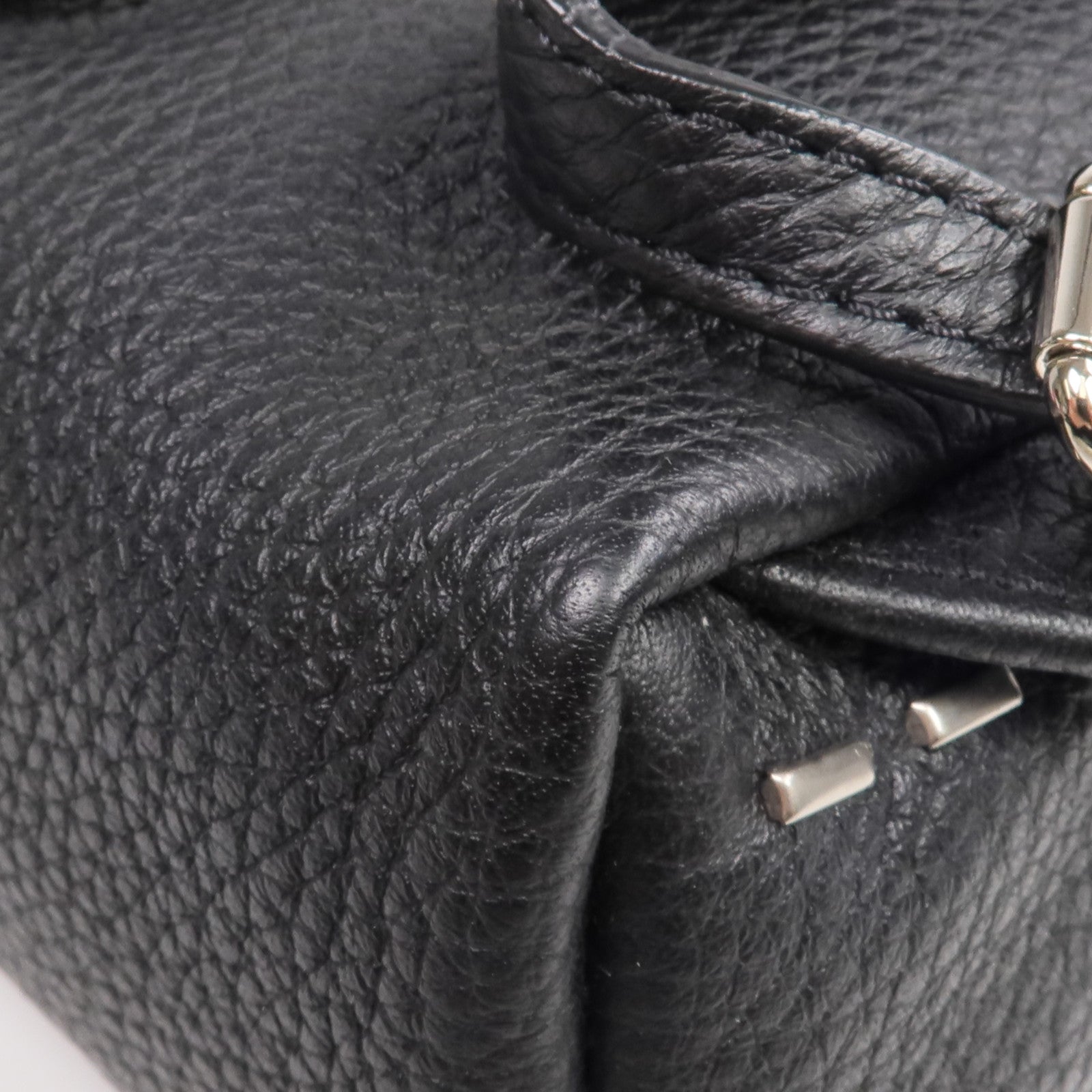 FENDI 牛皮皮革Roman Selleria Backpack Charm/Key Ring銀扣掛飾/鎖匙扣